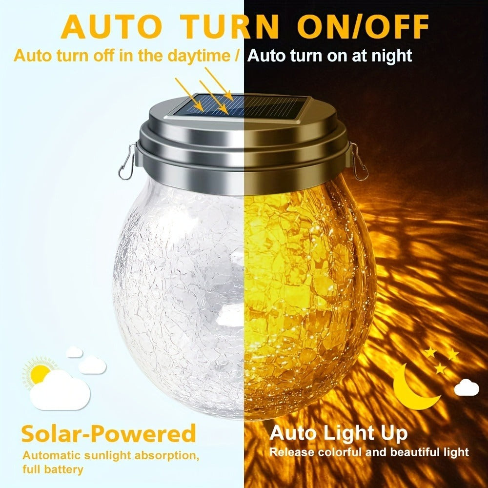 Solar Outdoor Broken Glass Lantern