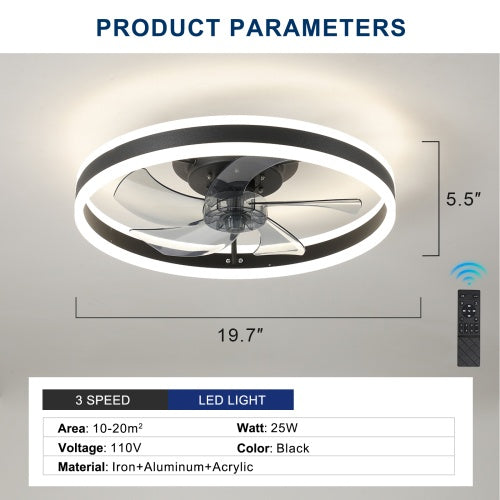 Ceiling Fan With Lighted Dimmable LEDs