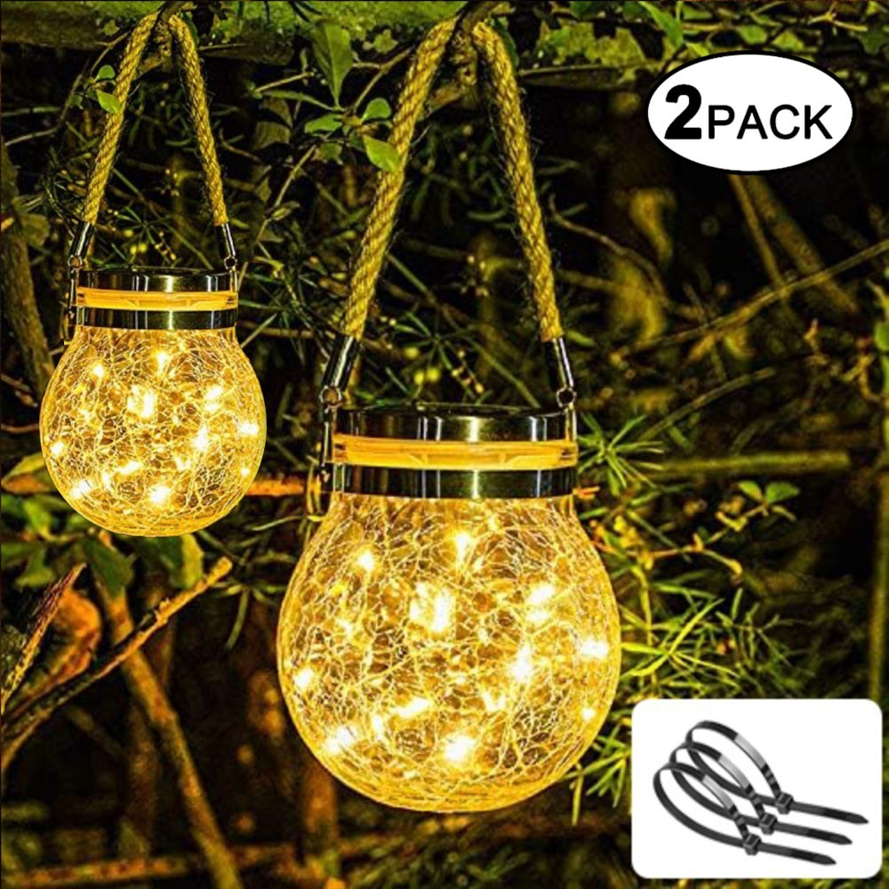 Solar Outdoor Broken Glass Lantern