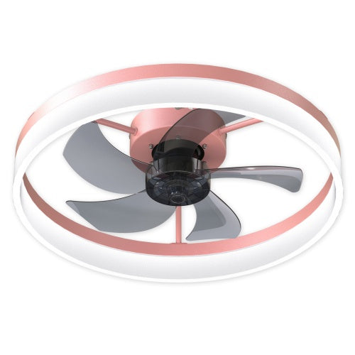 Ceiling Fan With Light Dimmable LED Recessed Mount Slim Modern Ceiling Fan