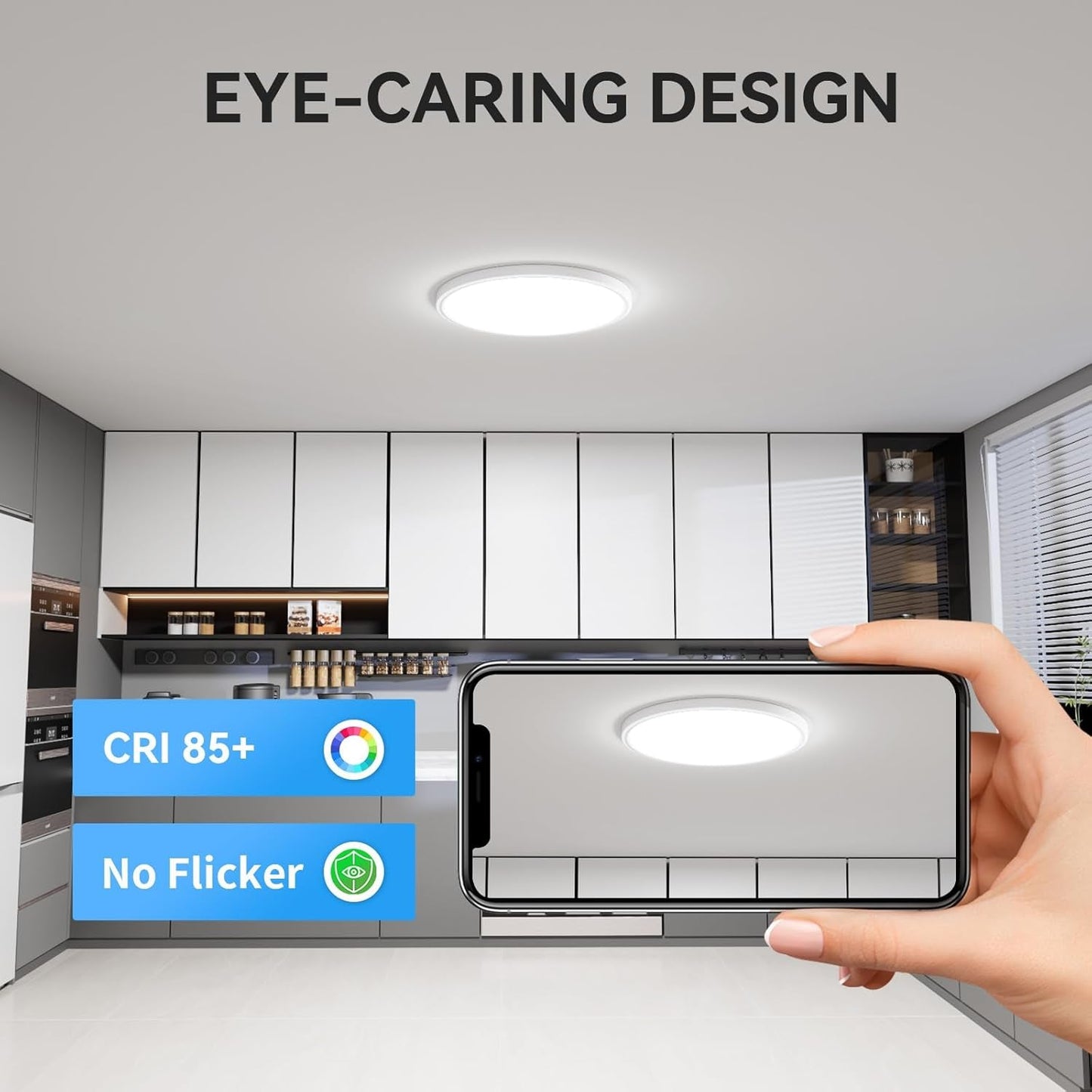 12Pack 3200Lm LED Flush Mount Ceiling Light, Super Slim 12 Inch LED