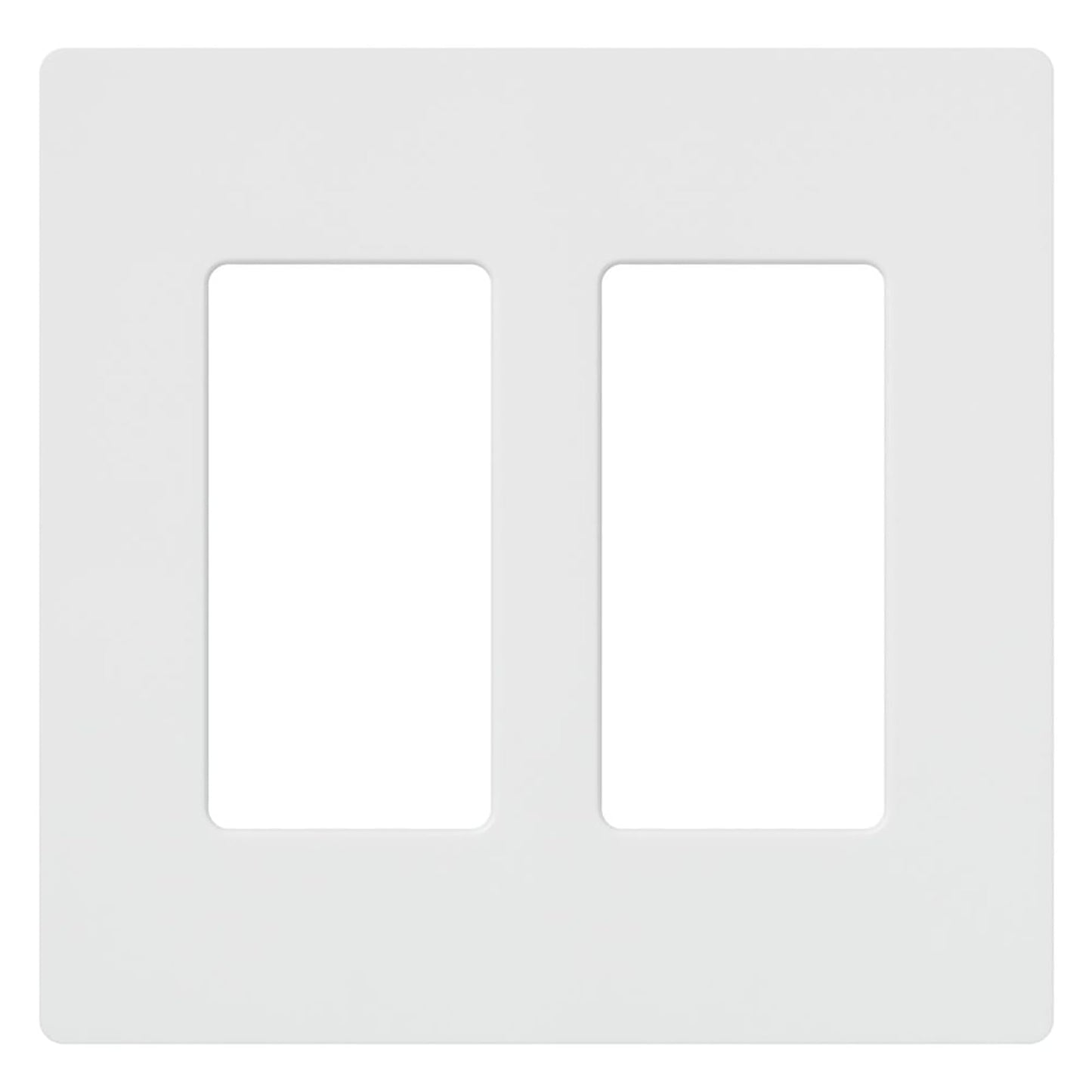 Lutron Claro 2 Gang Decorator/Rocker Wallplate, Gloss, Gray (1-Pack) | CW-2-GR