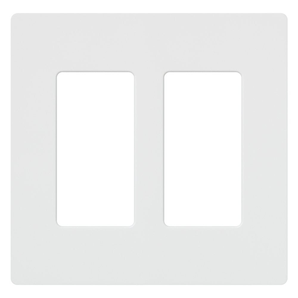 Lutron Claro 2 Gang Decorator/Rocker Wallplate, Gloss, Gray (1-Pack) | CW-2-GR