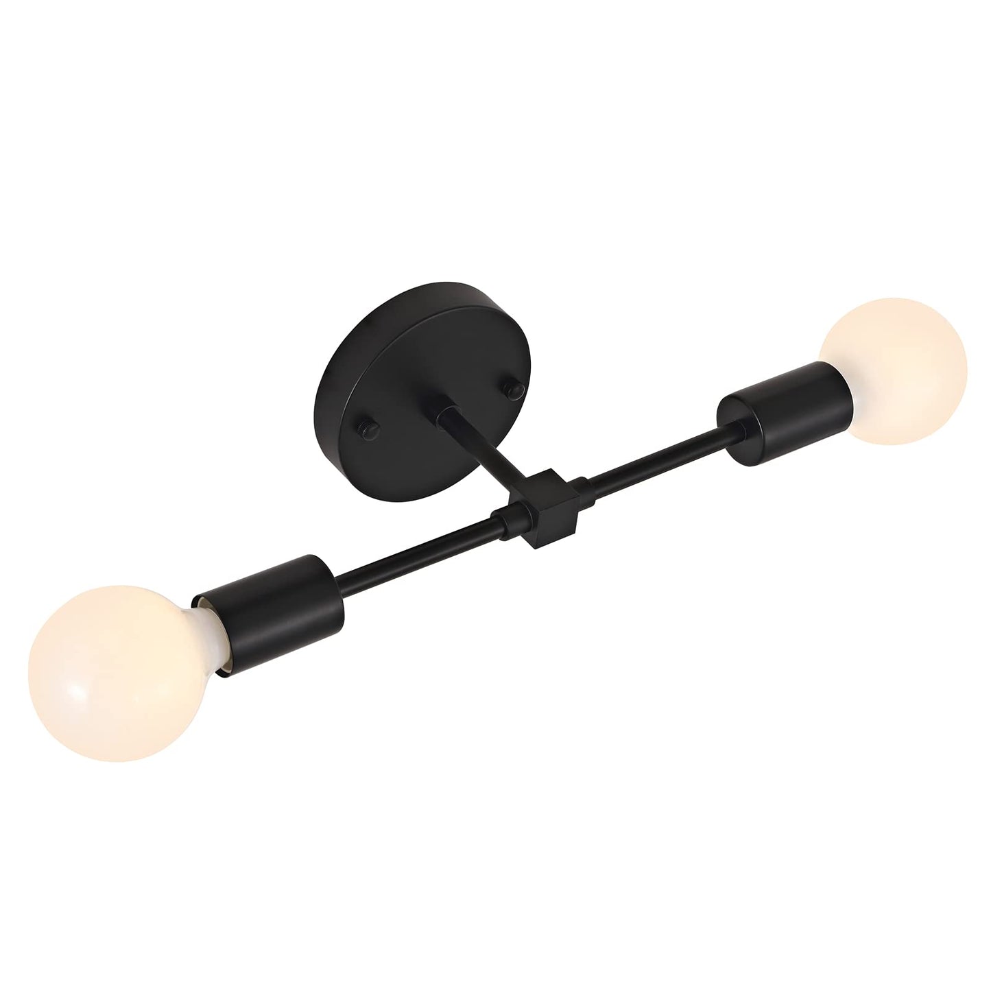 2 Lights Bathroom Wall Sconce Vanity Modern Industrial Wall Lamp Pole Wall Mount Lighting Fixture(Gold/Black Color)