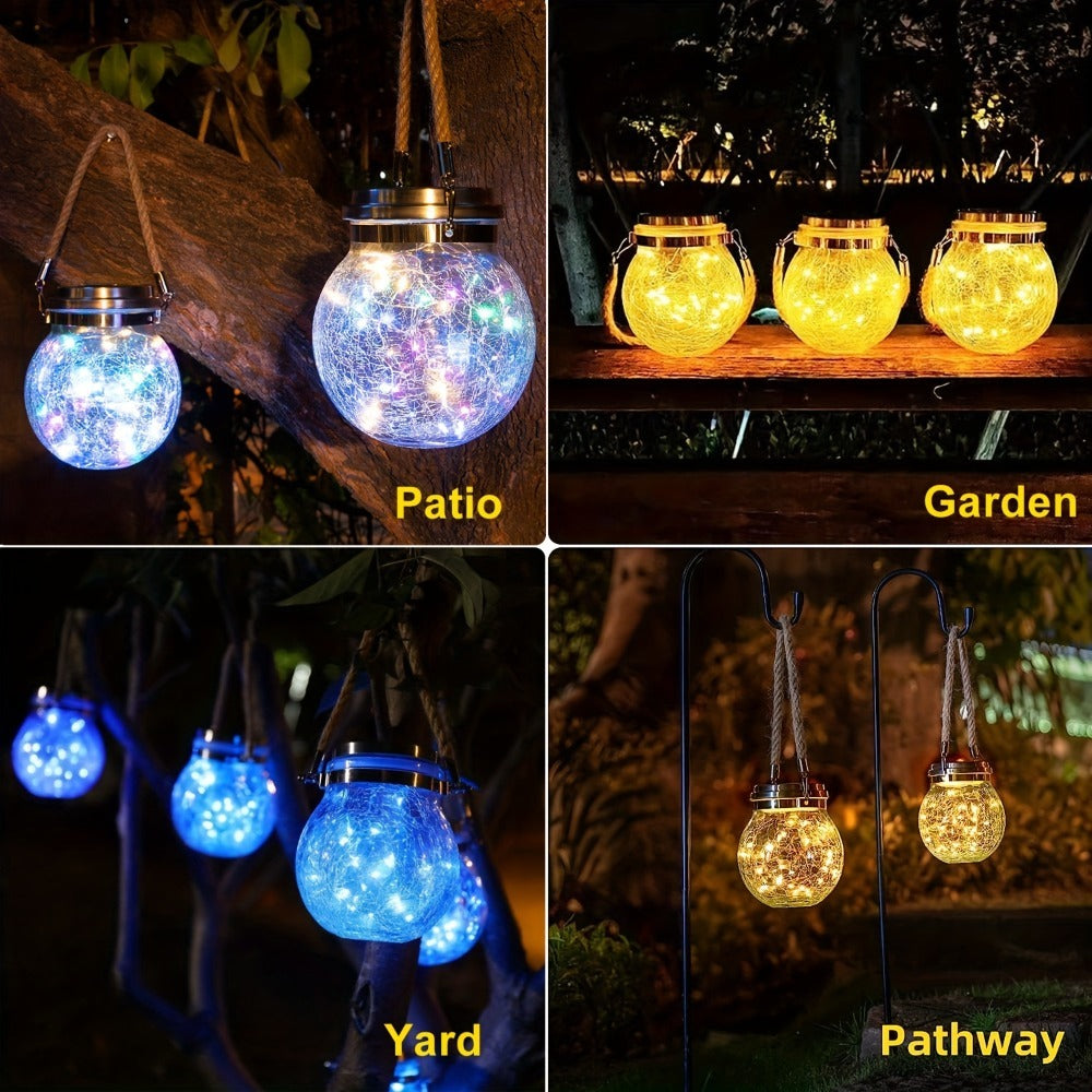Solar Outdoor Broken Glass Lantern