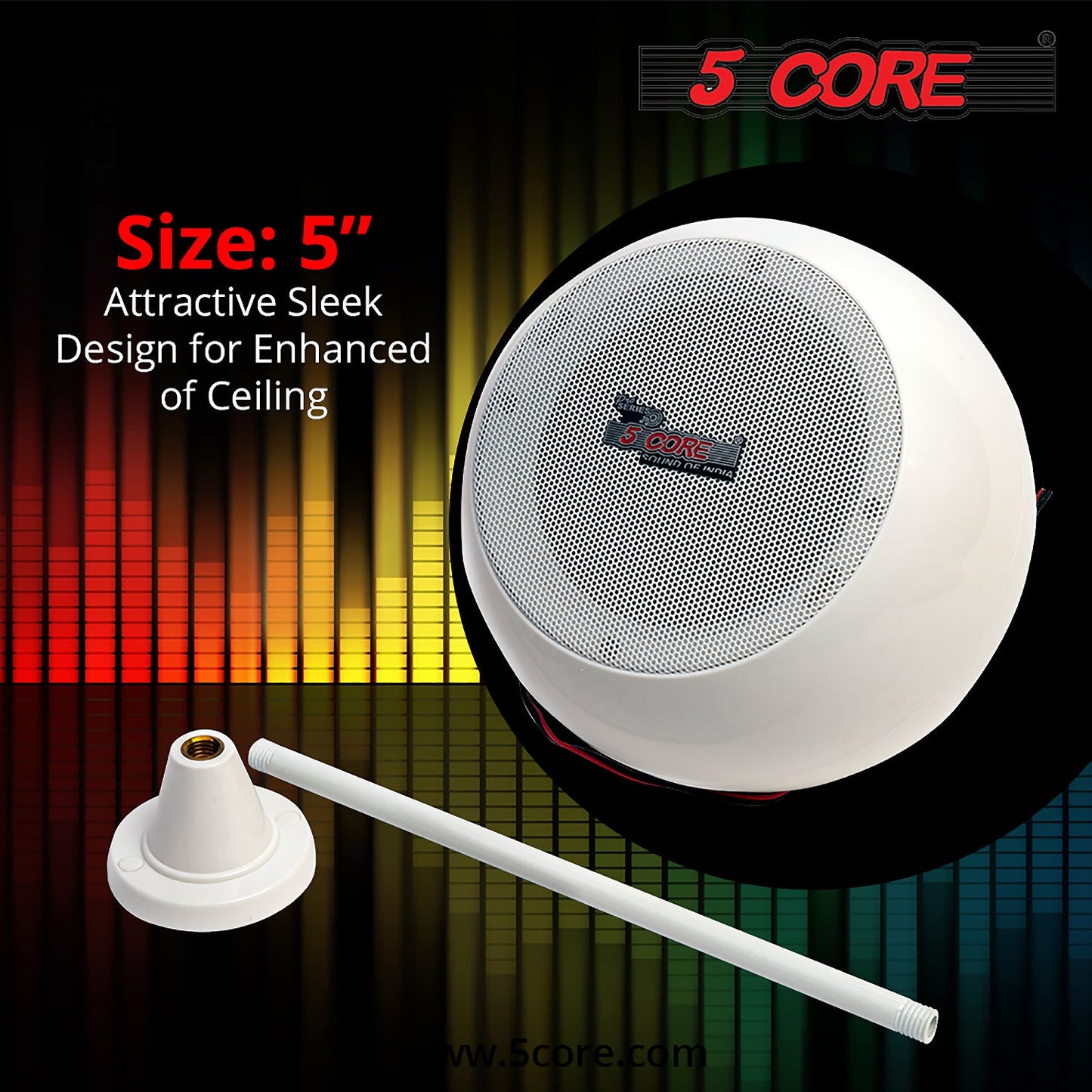 5Core Pendant Hanging Wall Speaker 15W Commercial Ceiling Mount