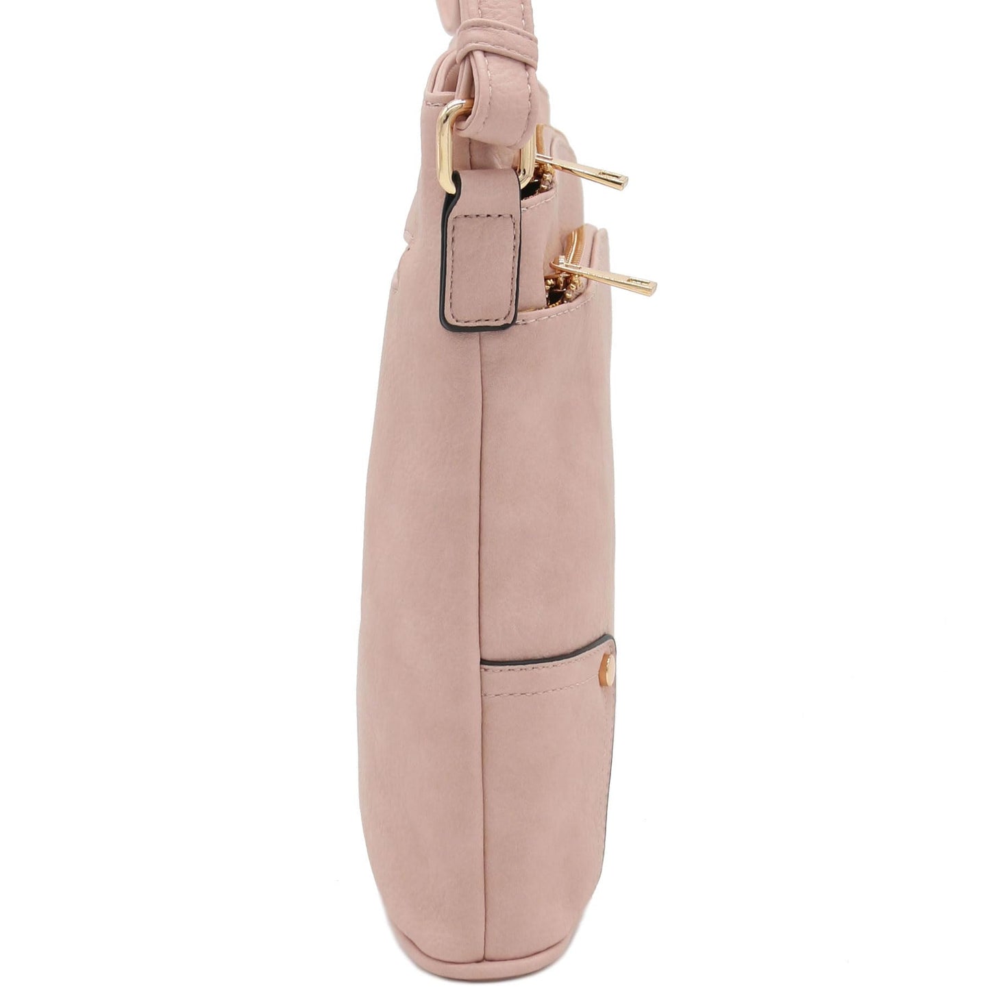 ALYSSA Triple Zip Pocket Large Crossbody Bag