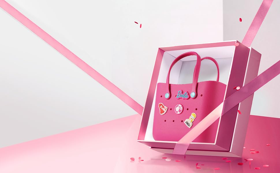 MINISO Barbie Lunch Bag For Women Lunch Tote Bag Cute With Handle Bento Bags Barbie Daylight Shiny Series