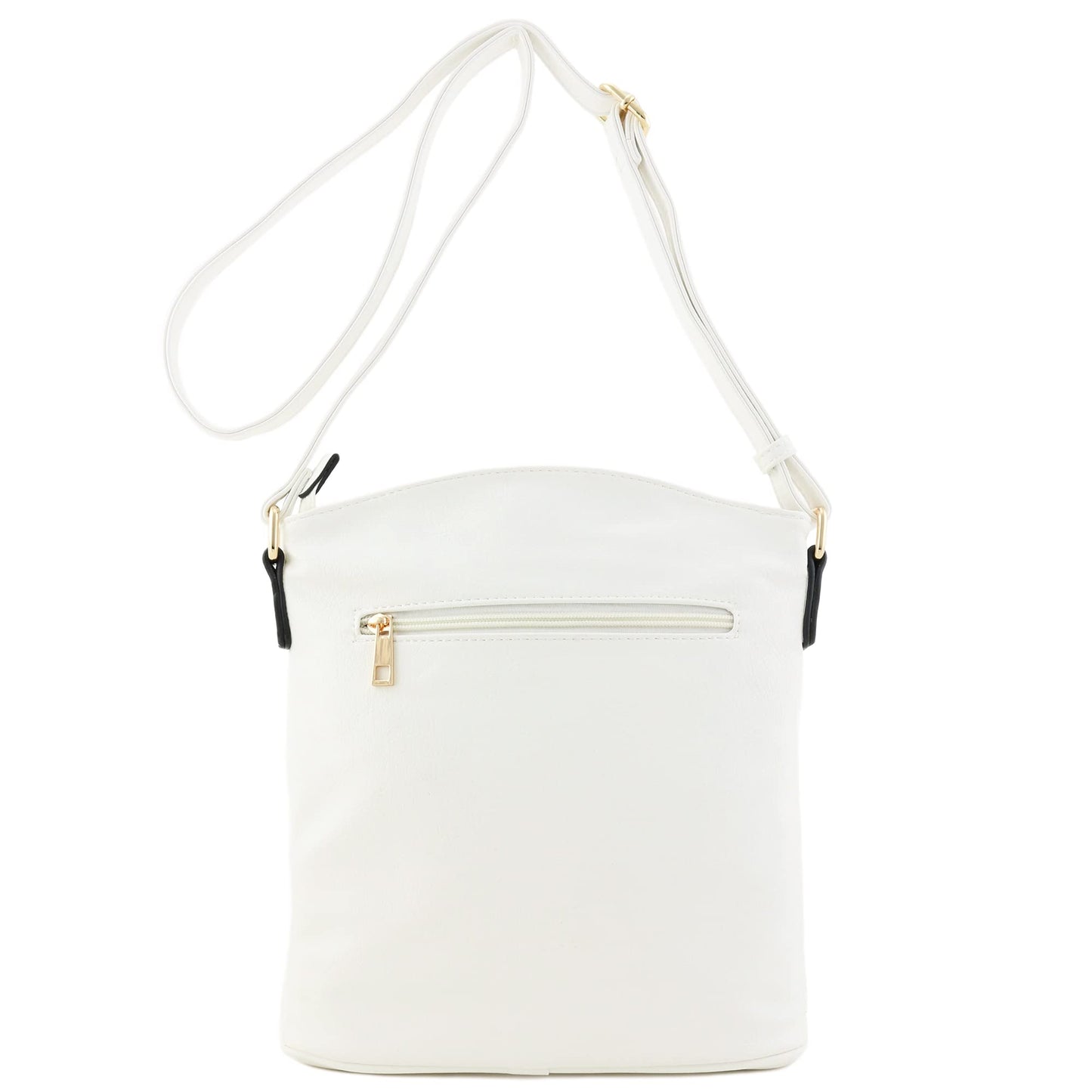 ALYSSA Triple Zip Pocket Large Crossbody Bag