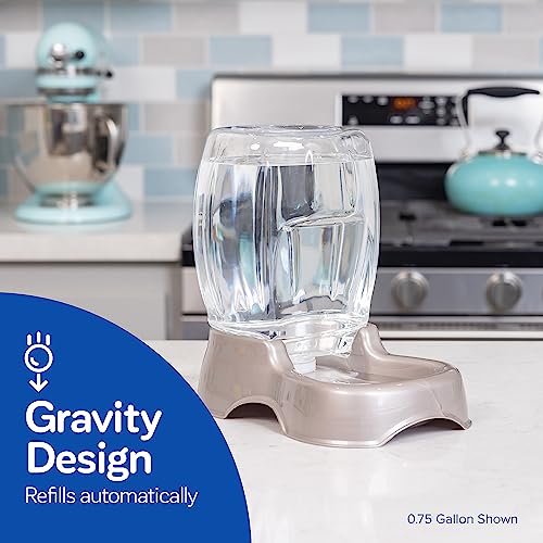 Petmate Pet Cafe Cat and Dog Water Dispenser - Water Bowl for Cats and Dogs, USA Made, .25 GAL, Pearl Ash Blue