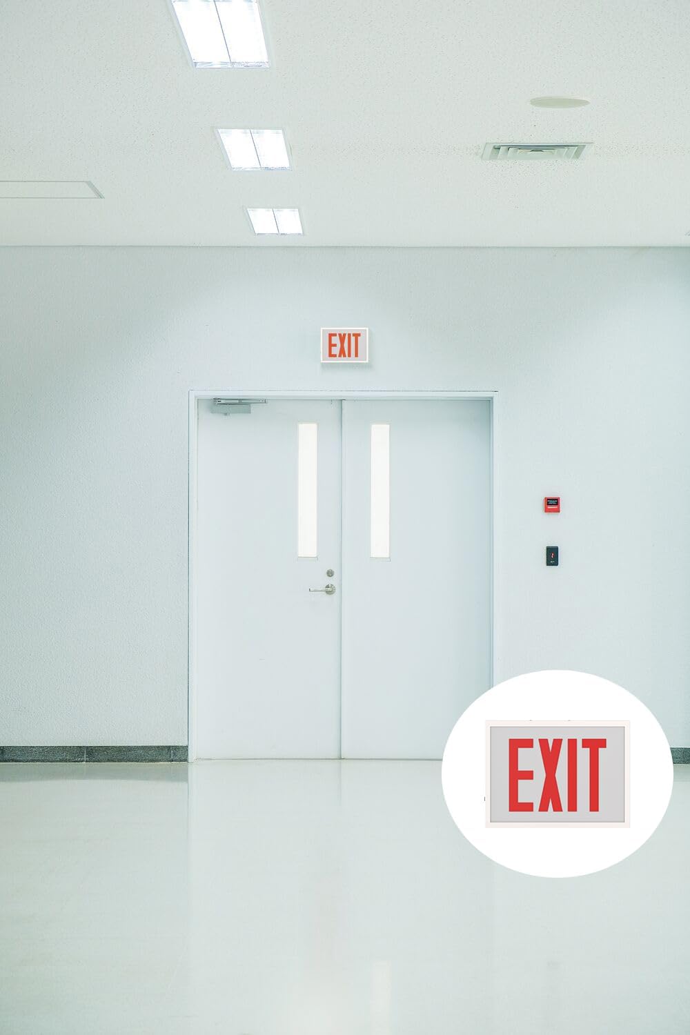 Lithonia Lighting TCE RG EL M4 Steel Exit Sign with Red/Green Switching, Ni-MH Battery Backup