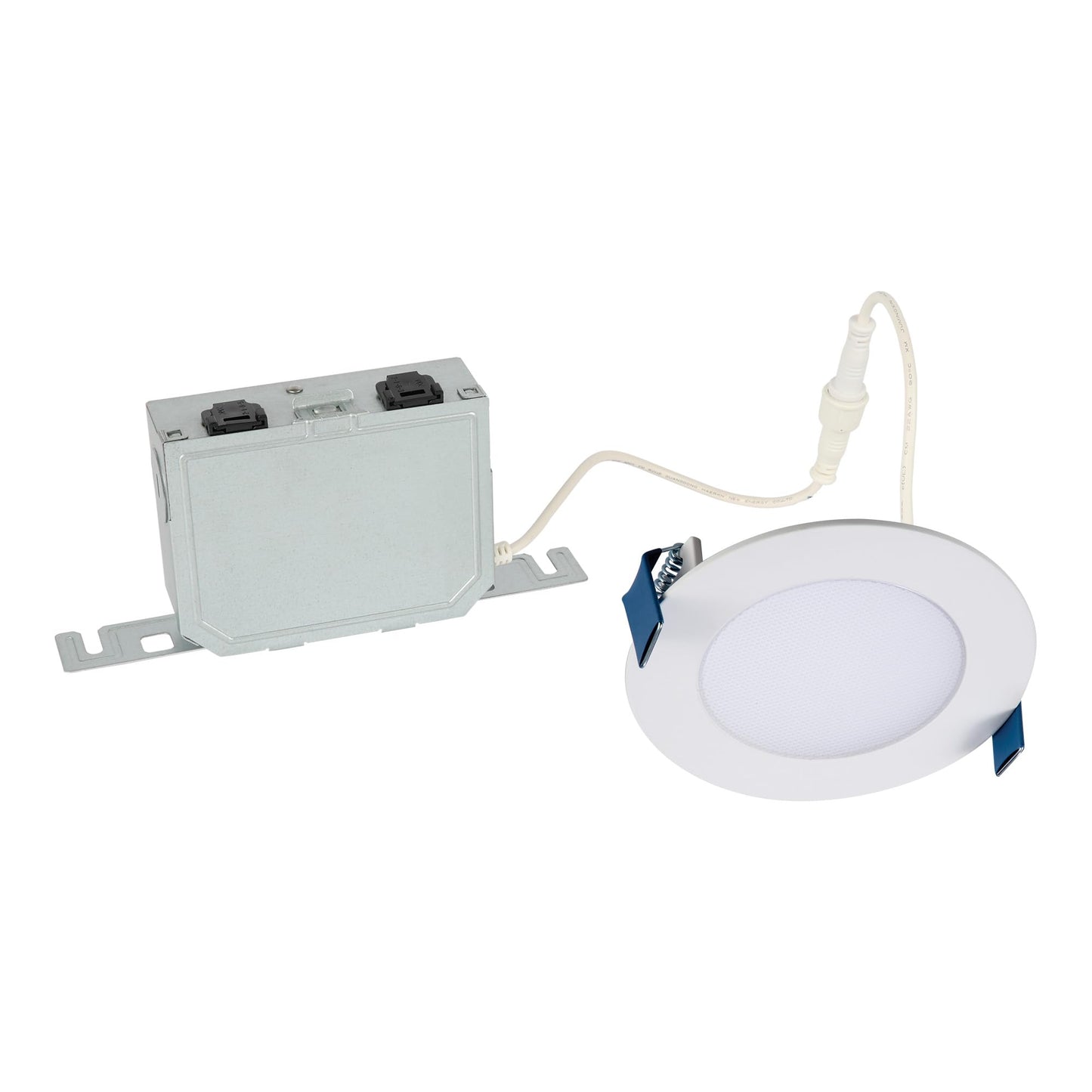 HALO HLB 4-Inch Thin Recessed Indoor/Outdoor Canless LED Downlight w/Selectable Color Temperatures 6-Pack HLB40699FS1EMWR-6PK