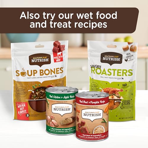 Rachael Ray Nutrish Dish Premium Dry Dog Food, Chicken & Brown Rice Recipe with Veggies & Fruit, 23 Pounds