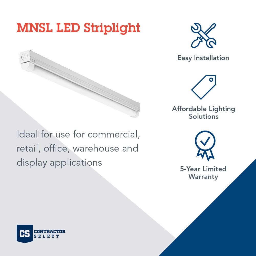 Lithonia Lighting MNSL L46 1LL MVOLT 40K 80CRI M6 White LED Strip Light, MVOLT, 4-Foot, 1-Light