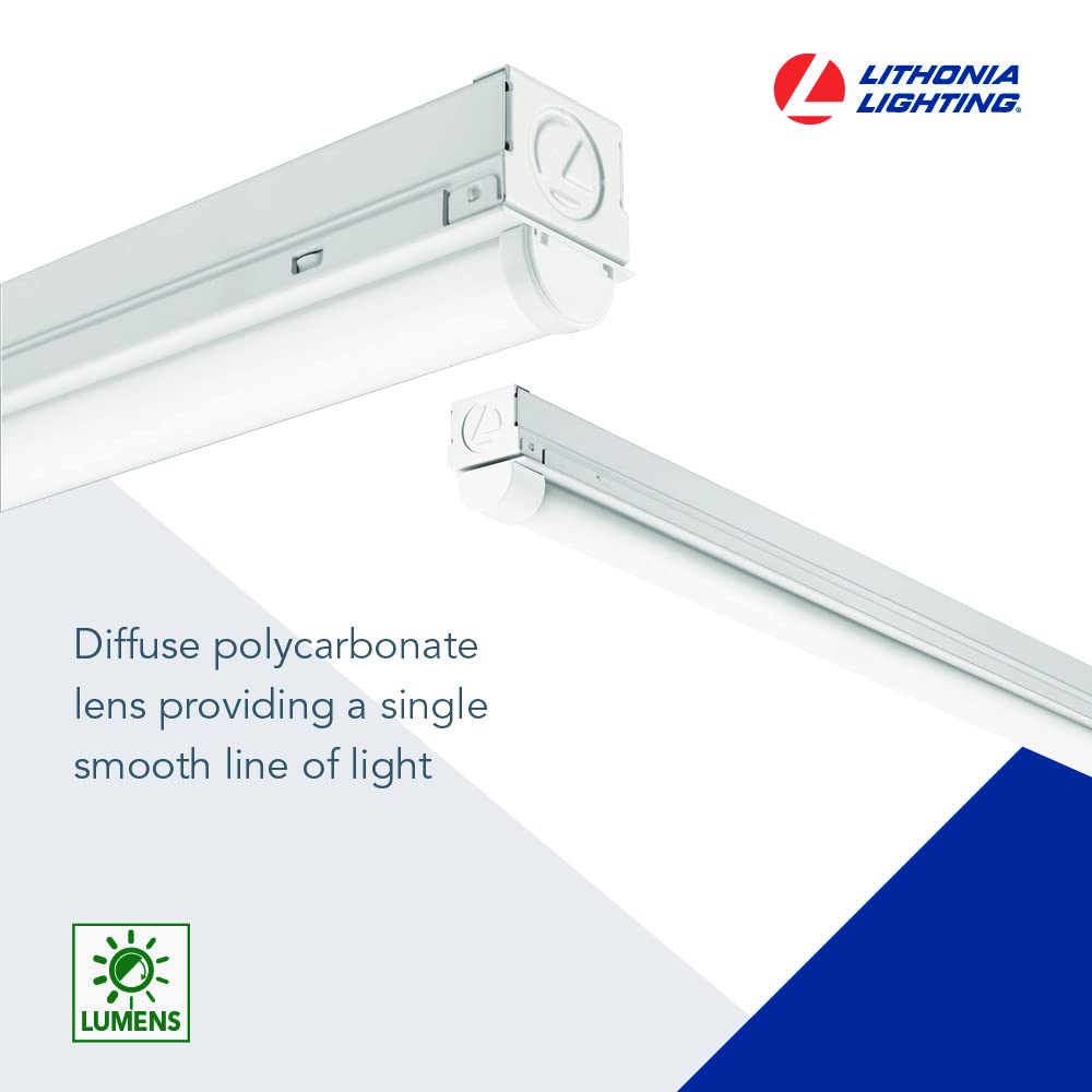 Lithonia Lighting MNSL L46 1LL MVOLT 40K 80CRI M6 White LED Strip Light, MVOLT, 4-Foot, 1-Light