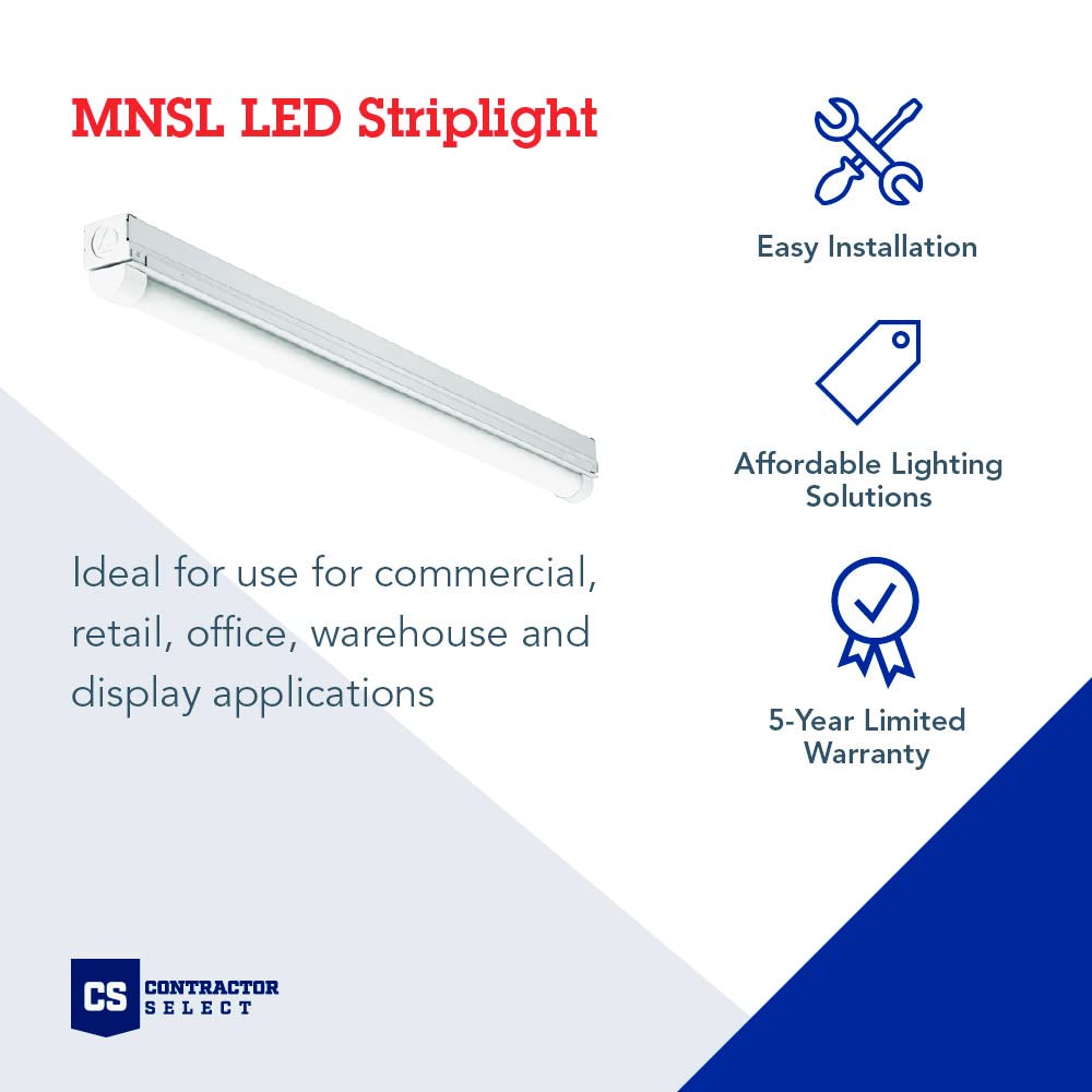 Lithonia Lighting MNSL L46 1LL MVOLT 40K 80CRI M6 White LED Strip Light, MVOLT, 4-Foot, 1-Light