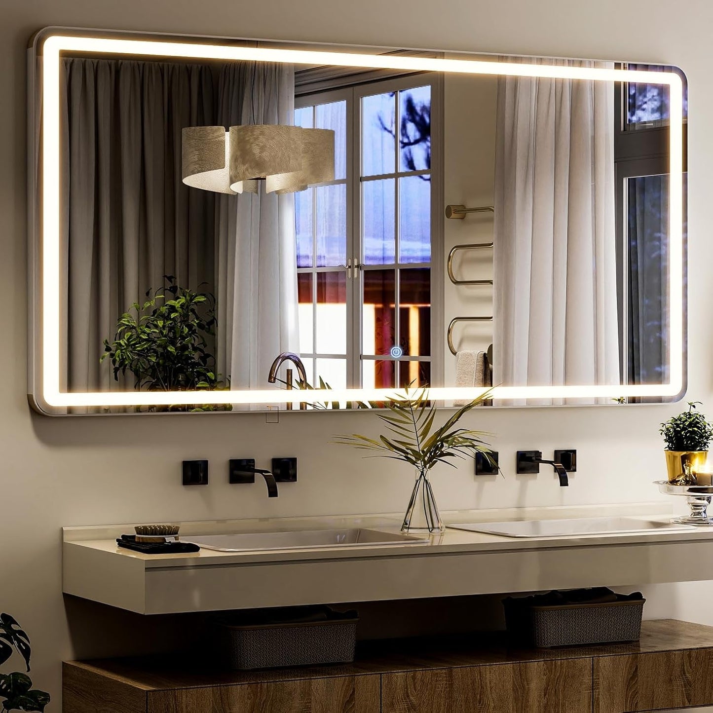 Led Illuminated Full Length Floor Mirror 71 By 32 Inches-4