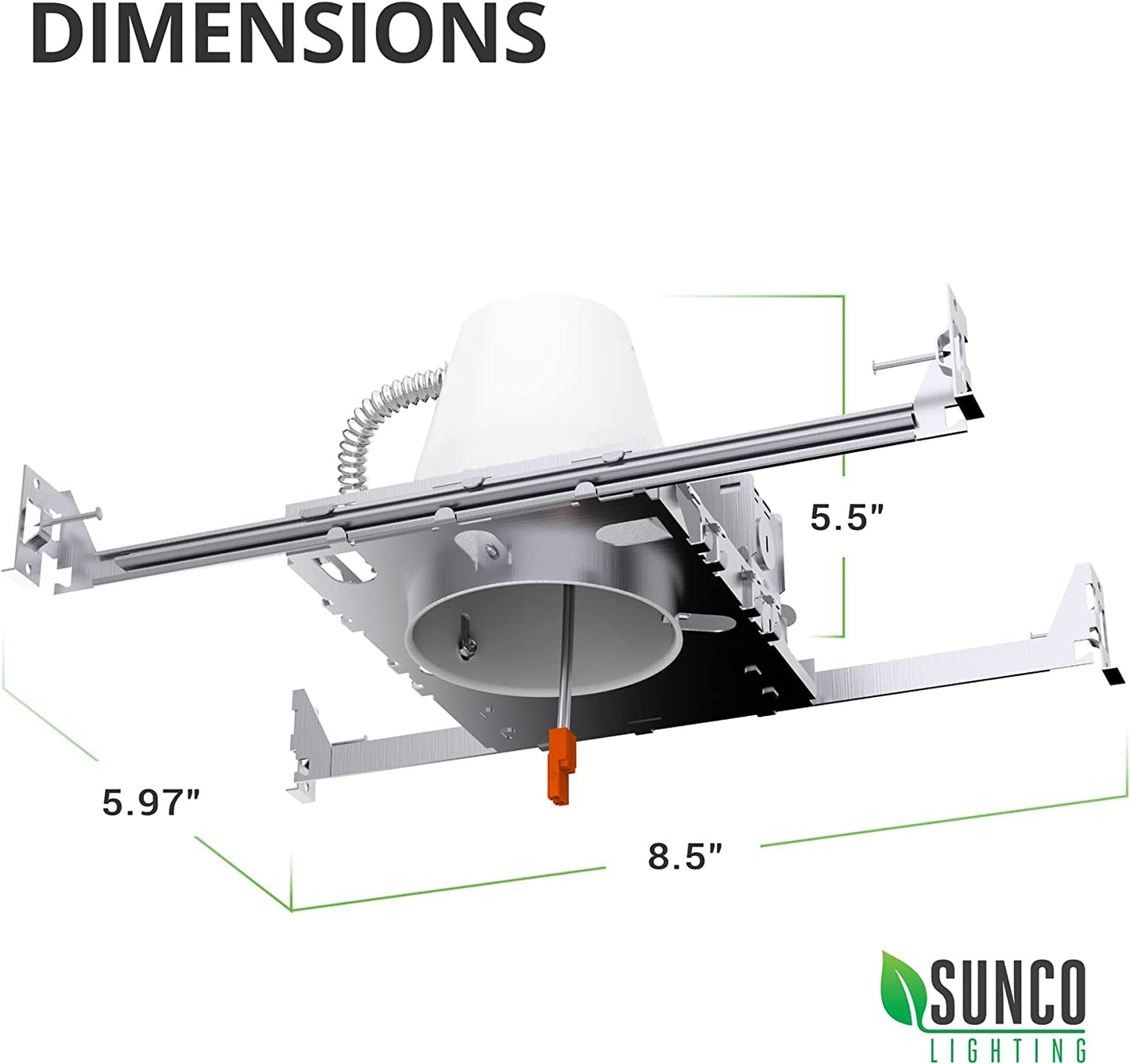 Sunco 24 Pack 4 Inch Recessed Lighting Housing Can Light New