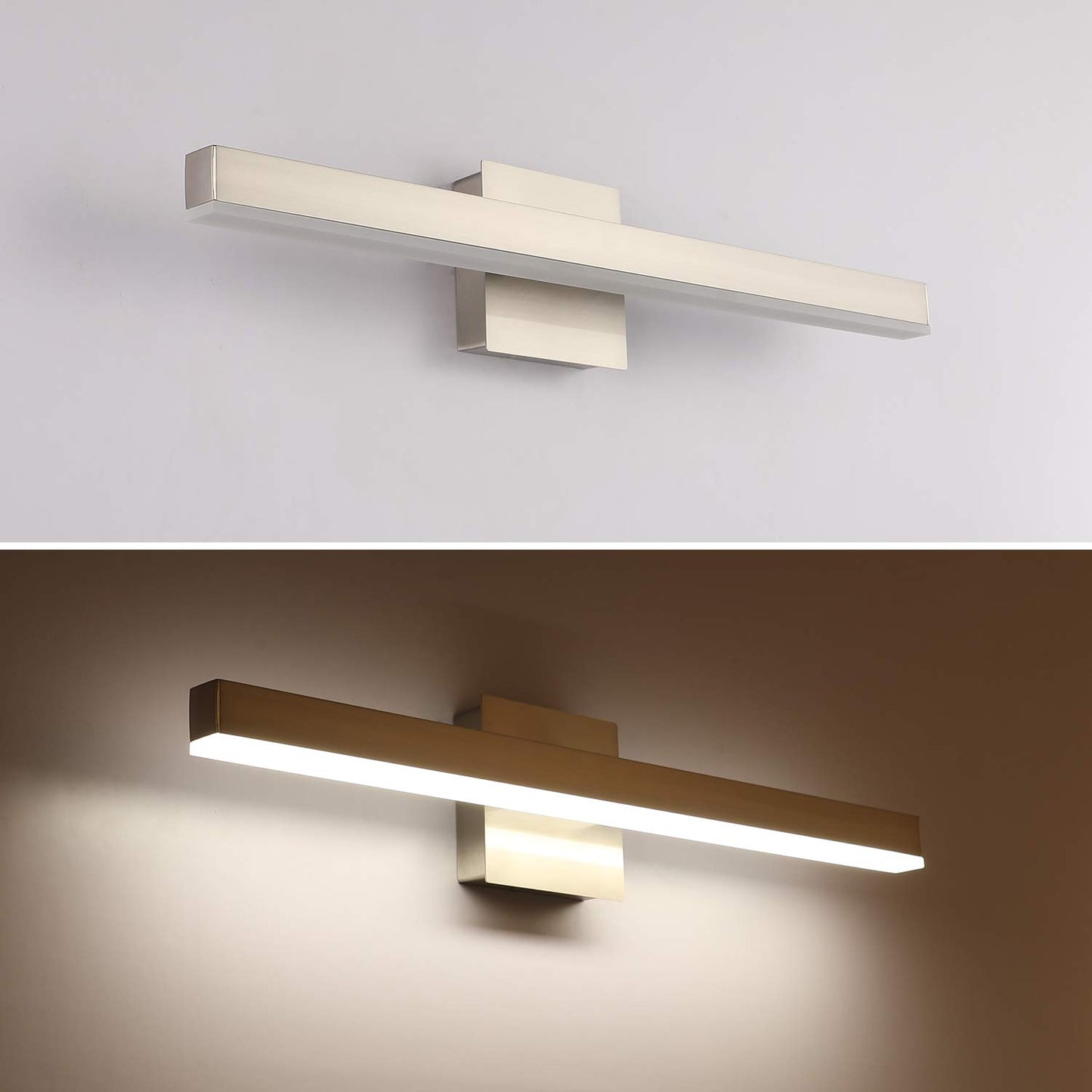 Joossnwell Black Bathroom Vanity Light Fixtures Dimmable 5CCT LED Bathroom Lighting Bar 15.75 Inch Modern Bath Lights Fixture Over Mirror 12W