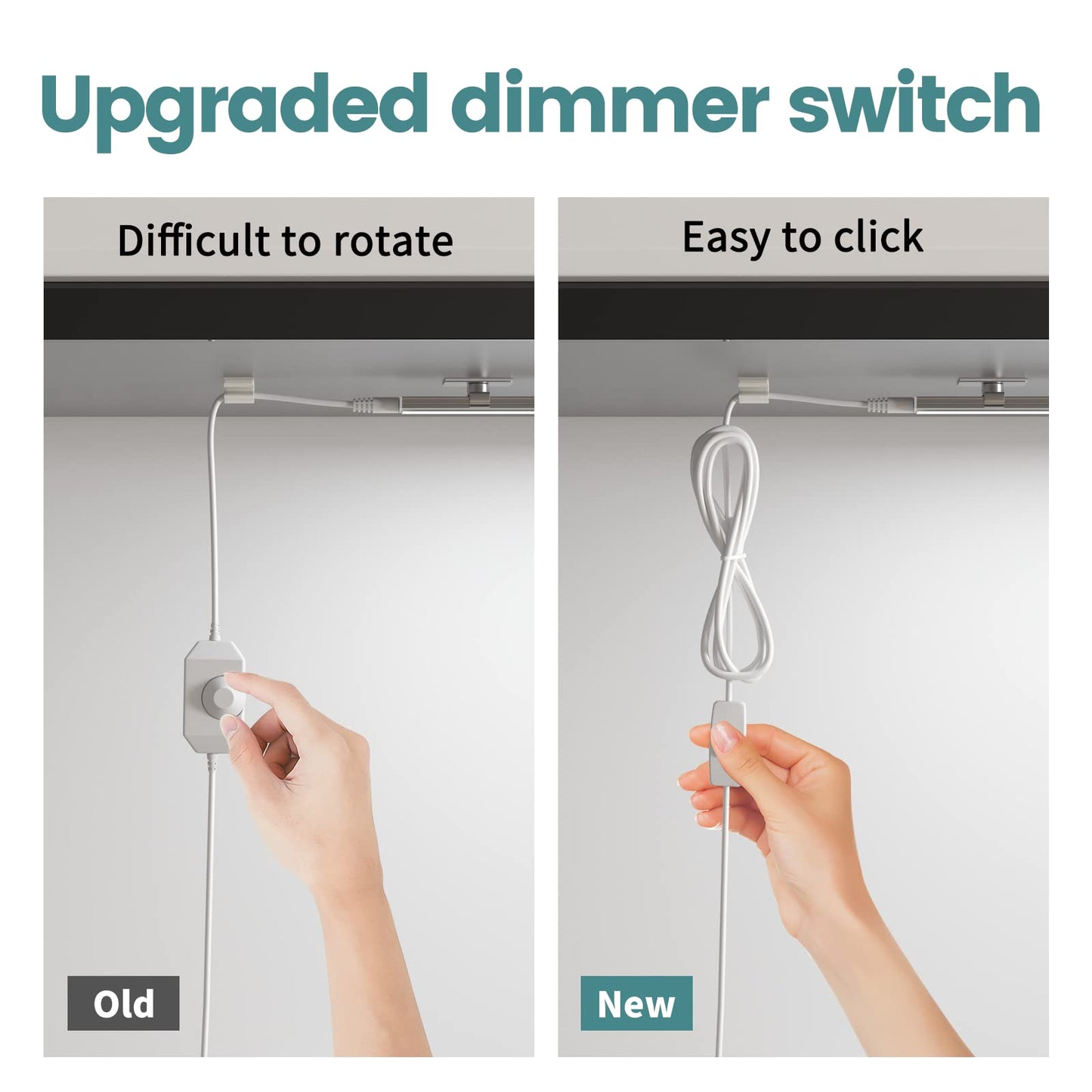 ASOKO Under Cabinet Led Light Plug in, Dimmable Daylight White 4500K, 3 Pack 12 inch Linkable Led Under Counter Lights for Kitchen, Shelf, Workbench, Cupboard, ETL Listed Plug 24V, UNO-LK 4500K