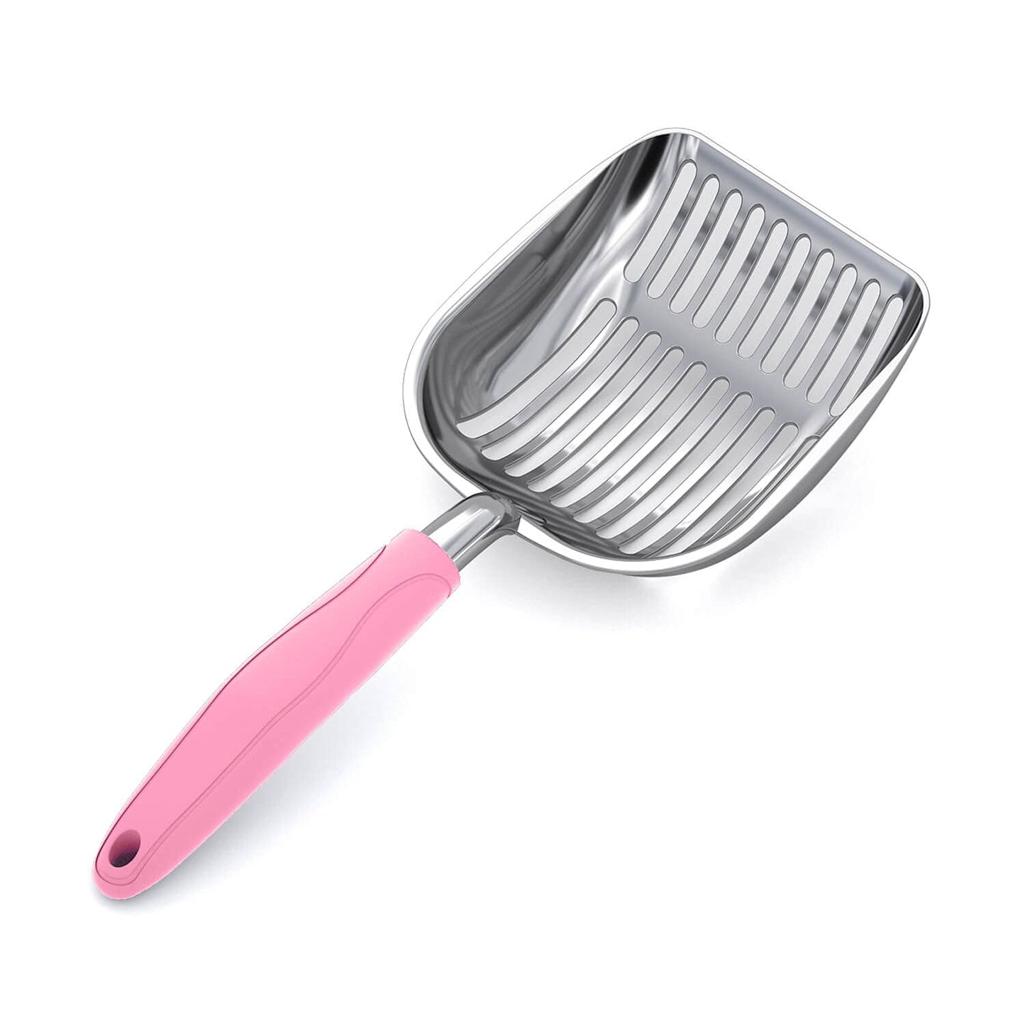 WePet Cat Litter Scoop, Aluminum Alloy Sifter, Kitty Metal Scooper, Deep Shovel, Long Handle, Poop Sifting, Kitten Pooper Lifter, Durable, Heavy Duty, for Litter Box