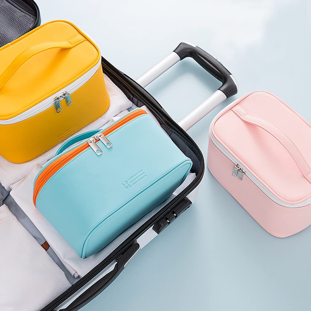Meiyuuo Cute Makeup Bag Small Cosmetic Bags for Women Girls Gift for Teens Medium Pouch for Purse Essentials Toiletry Zip Pouch PU Waterproof Organizer Case (Cow Print)