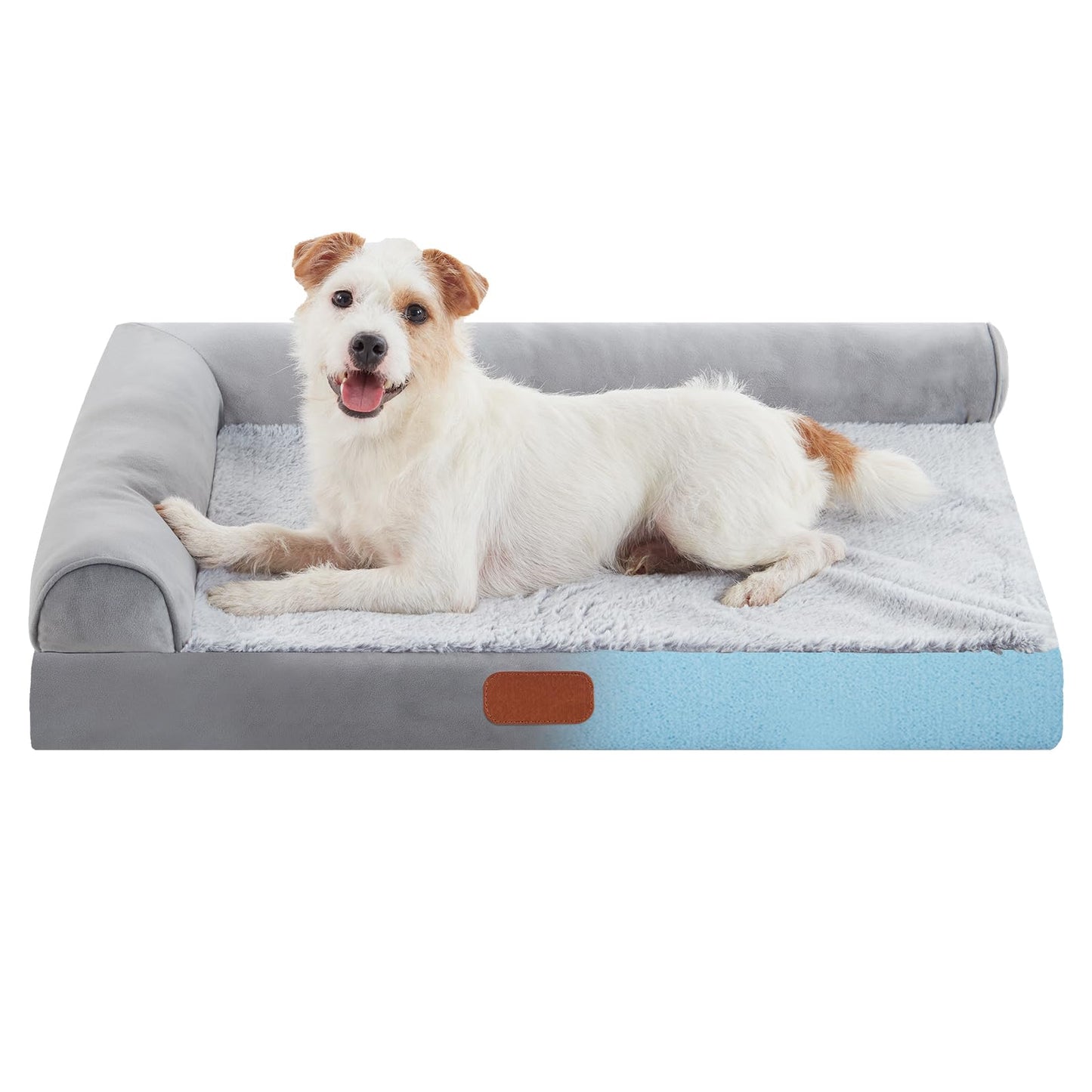 Orthopedic Memory Foam Dog Beds for Medium Dogs Waterproof Durable Dog Pet Bed Comfy Dog Couch Bed with Washable Removable Cover Bolster Kennel Pad for Dogs Up to 35lbs (M,30"x20"x6")
