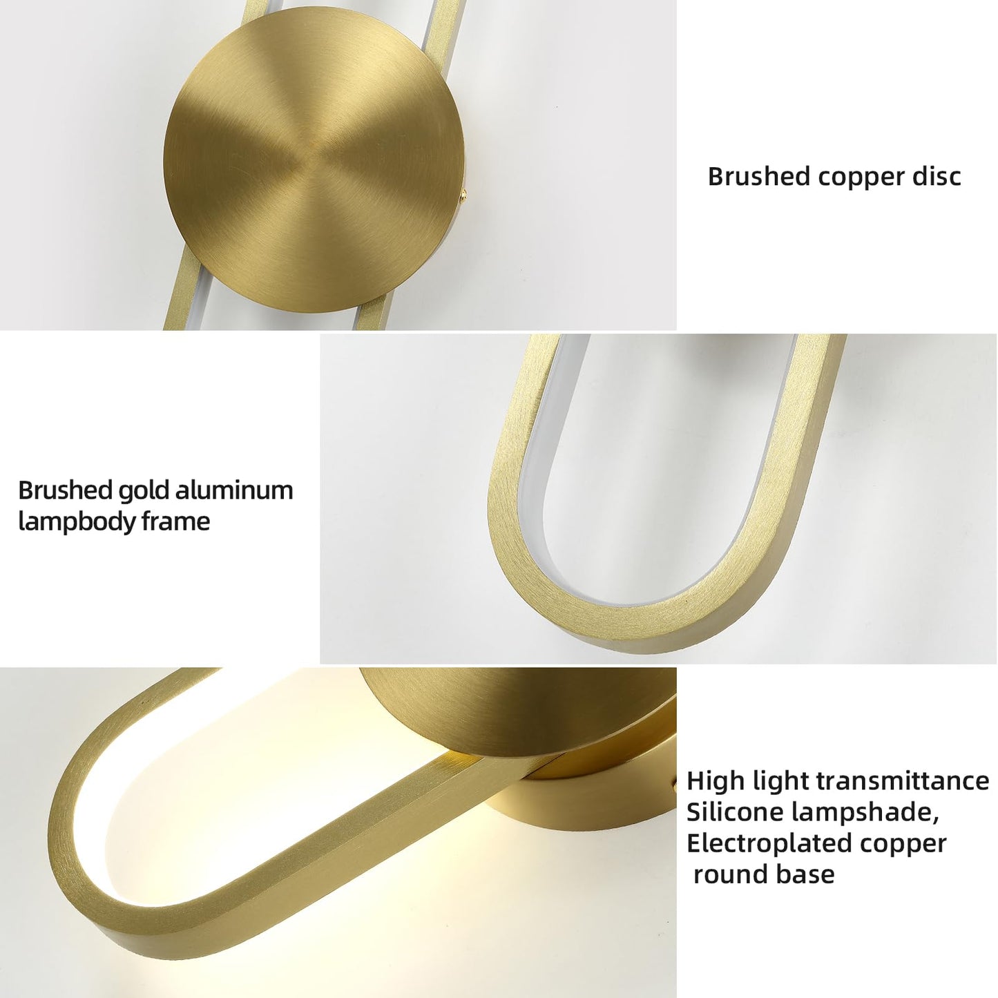 Modern Wall Sconce 4000K Dimmable LED Wall Light Fixture, Hardwired Wall Lamp for Living Room, Dining Room, Bedroom, Hallway, Lobby, Entryway (Brushed Black, H110cm/43.3inch)