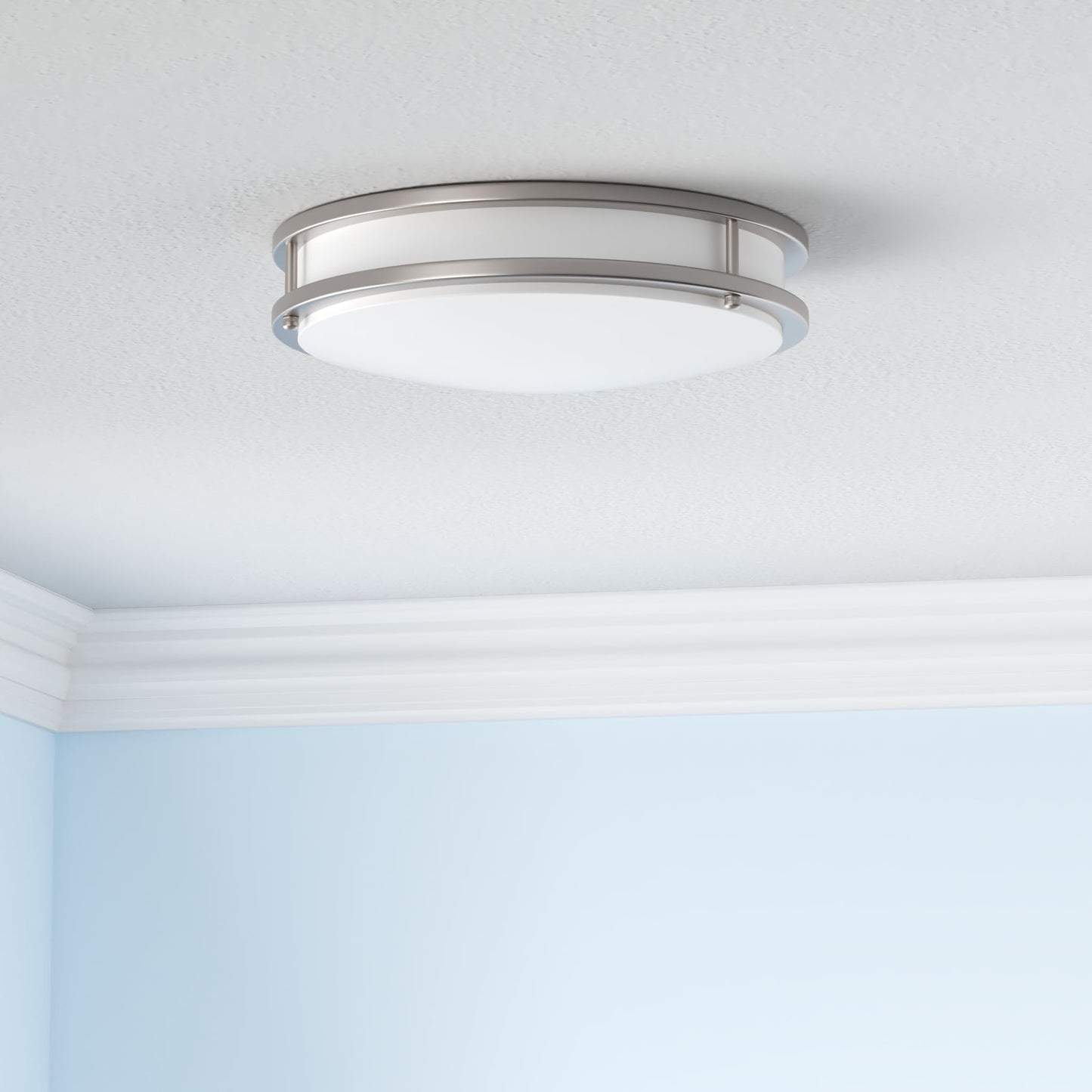 13 inch Flush Mount LED Ceiling Light Fixture, 2700K/3000K/3500K/4000K/5000K Adjustable Ceiling Lights, Oil Rubbed Bronze Saturn Dimmable Lighting for Hallway Bathroom Kitchen or Stairwell, ETL Listed