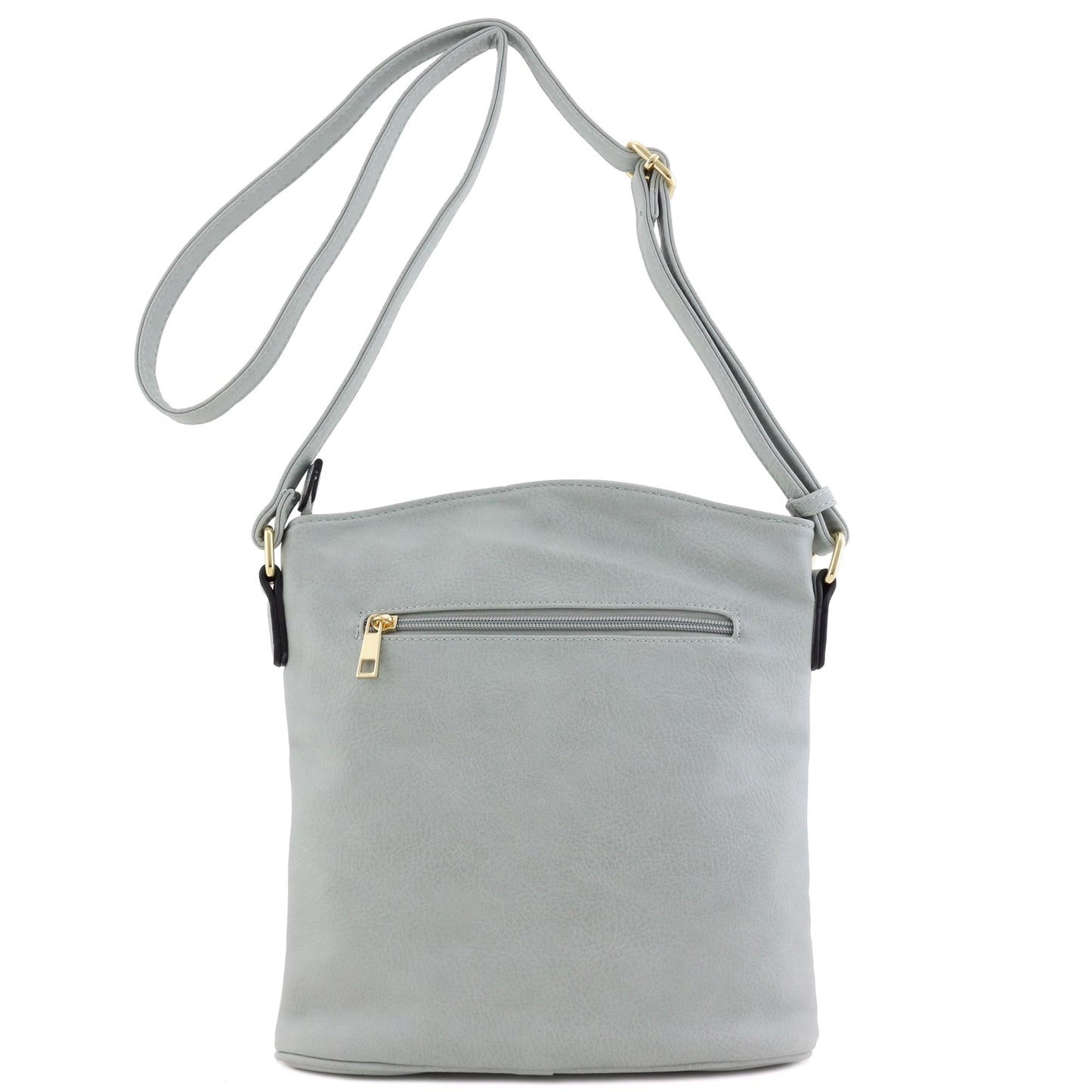 ALYSSA Triple Zip Pocket Large Crossbody Bag