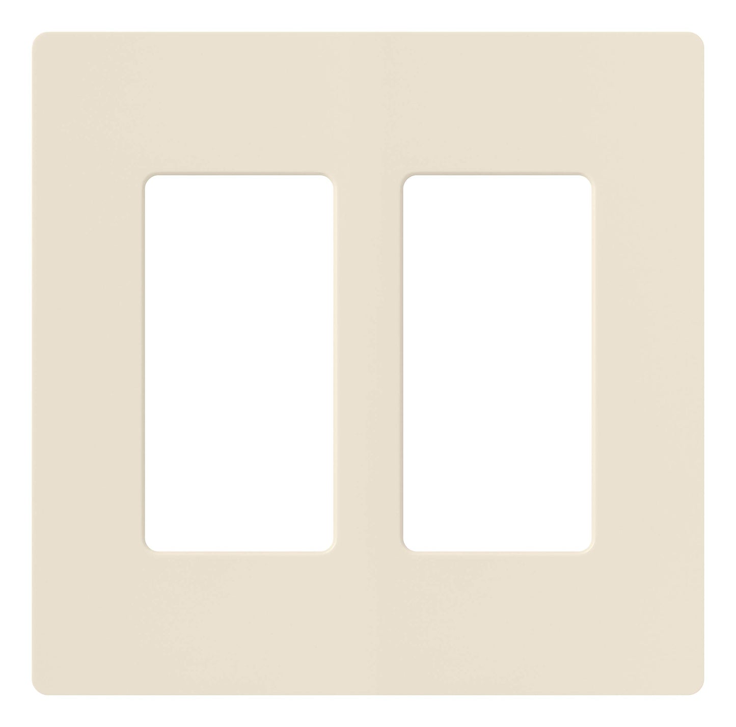 Lutron Claro 2 Gang Decorator/Rocker Wallplate, Gloss, Gray (1-Pack) | CW-2-GR