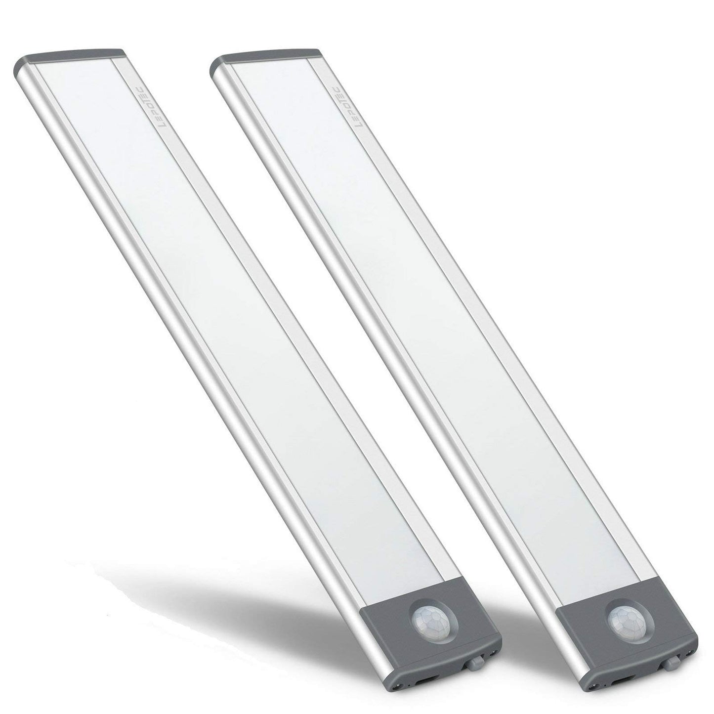 LED Motion Sensor Light,Under Counter Lighting, Wireless USB Rechargeable Kitchen Night Lights,Battery Powered Operated Light,54-LED Light for Wardrobe,Closets,Cabinet,Cupboard, 2 Count (Pack of 1)