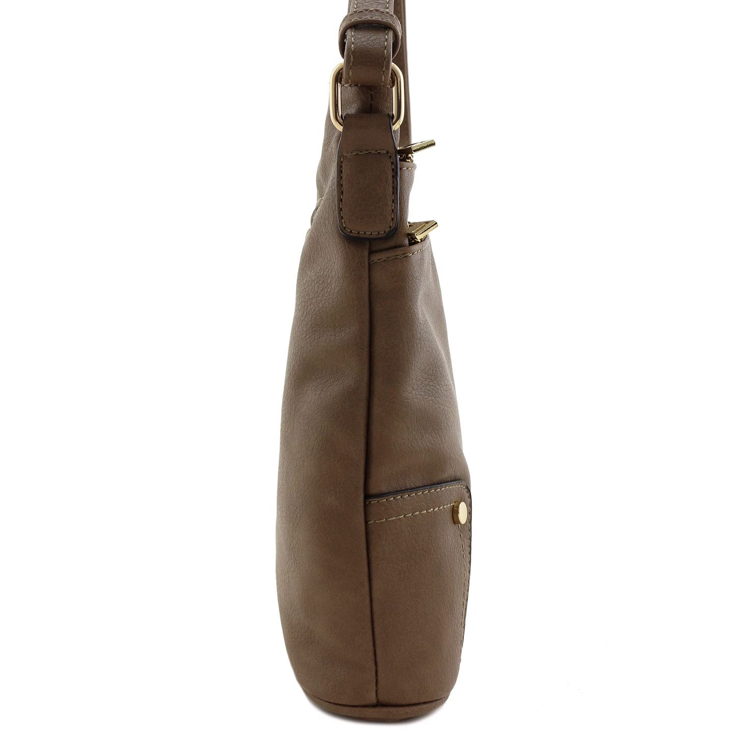 ALYSSA Triple Zip Pocket Large Crossbody Bag