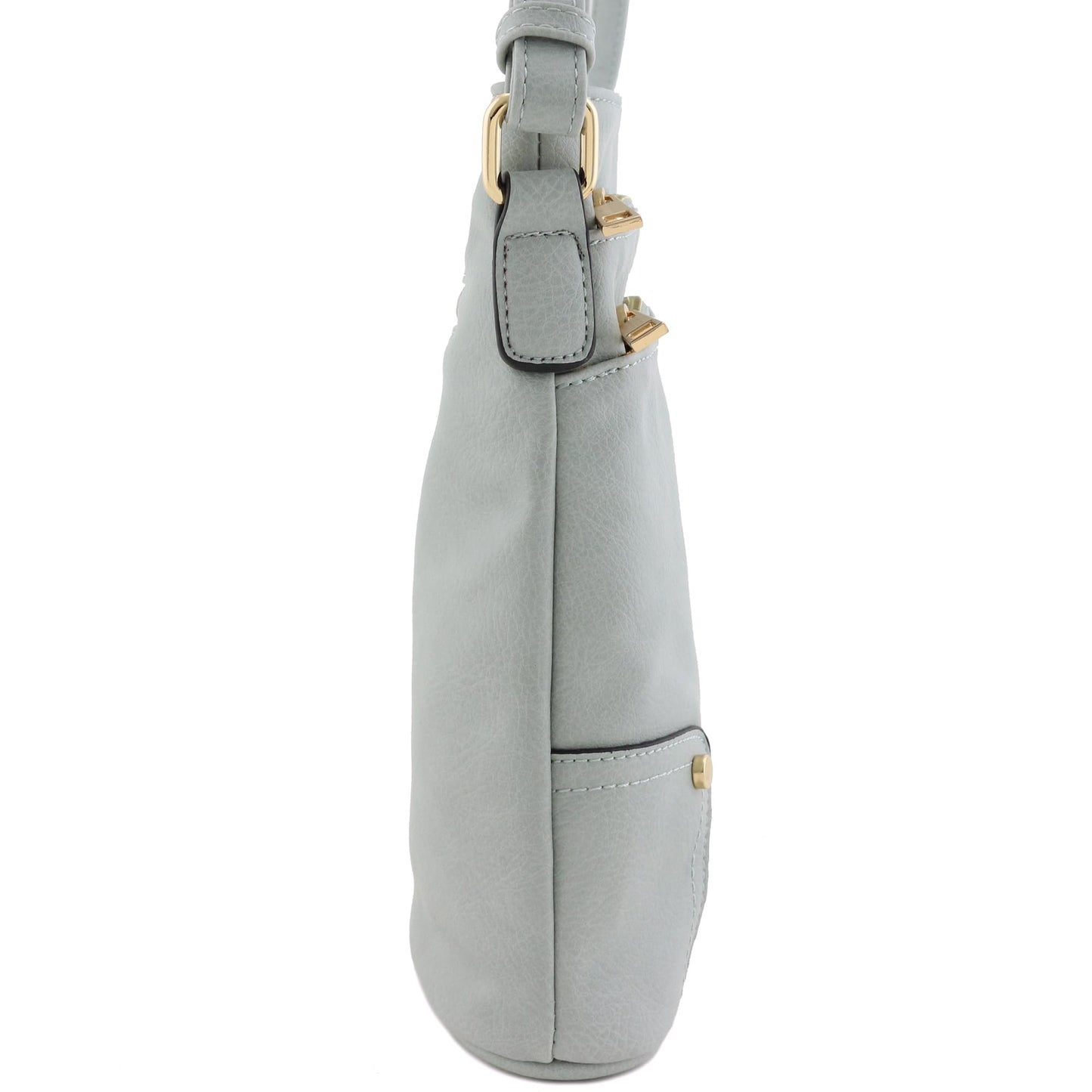 ALYSSA Triple Zip Pocket Large Crossbody Bag