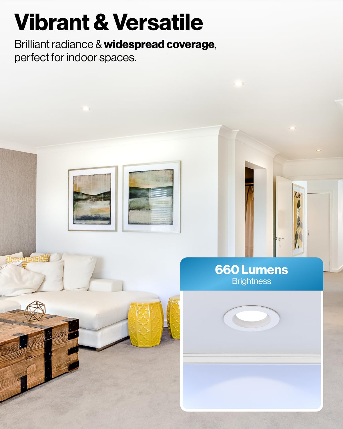 Sunco 12 Pack 5CCT Retrofit LED Recessed Lighting 6 Inch, 2700K/3000K/3500K/4000K/5000K Selectable, Dimmable Can Lights, Smooth Trim, 13W=75W, 965LM, Damp Rated, UL-Certified