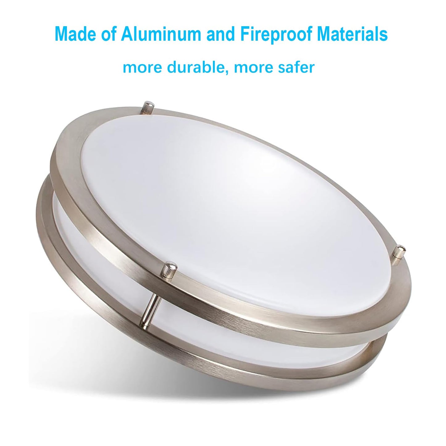 36W Dimmable LED Ceiling Light Fixture, 12 inch Flush Mount Light Fixture, Ceiling Lights for Bedroom, Kitchen, Bathroom, Super Bright 4000 Lumens, 400W Equivalent, 5000K Daylight White