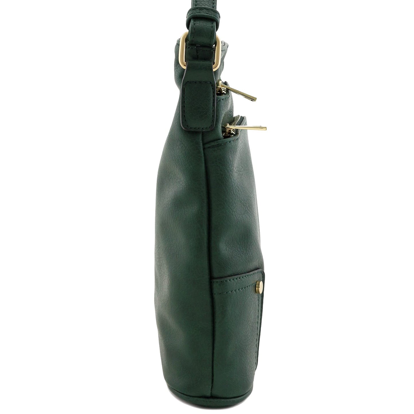 ALYSSA Triple Zip Pocket Large Crossbody Bag