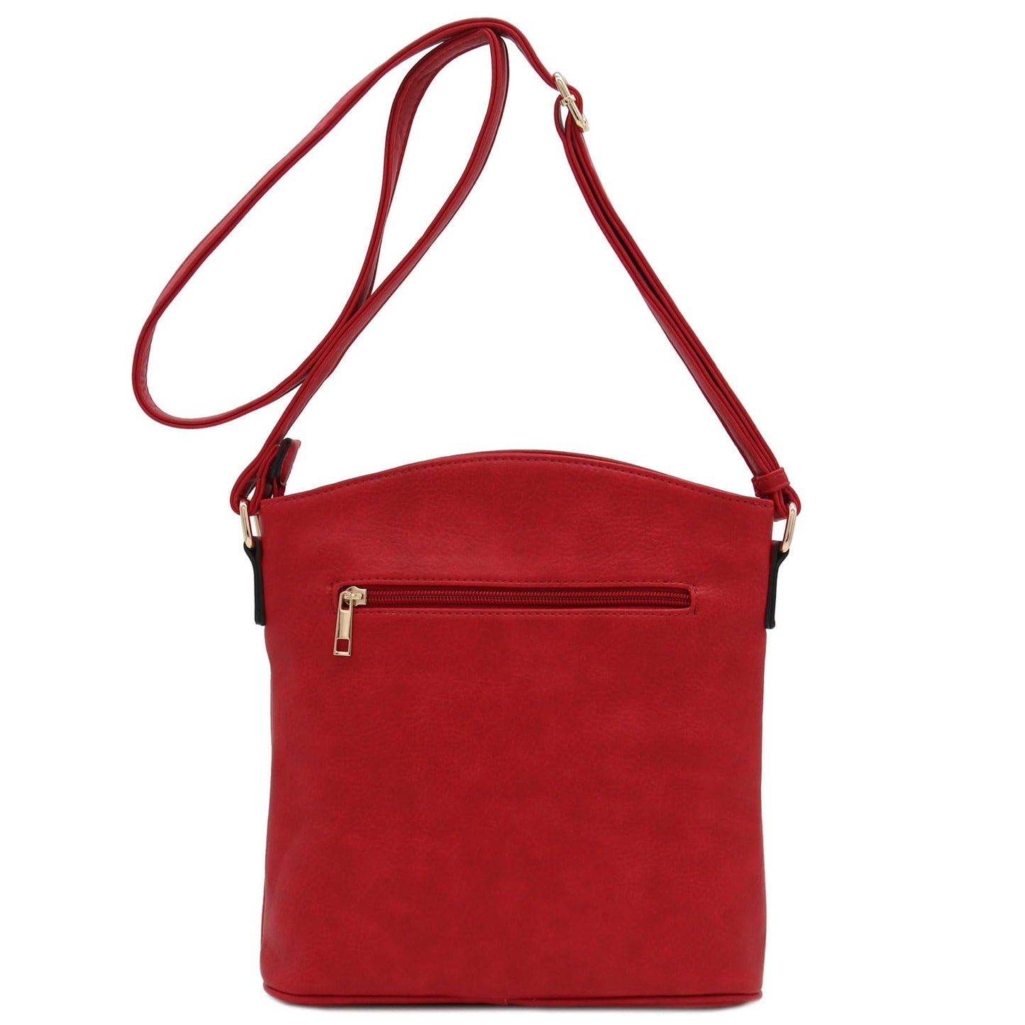 ALYSSA Triple Zip Pocket Large Crossbody Bag