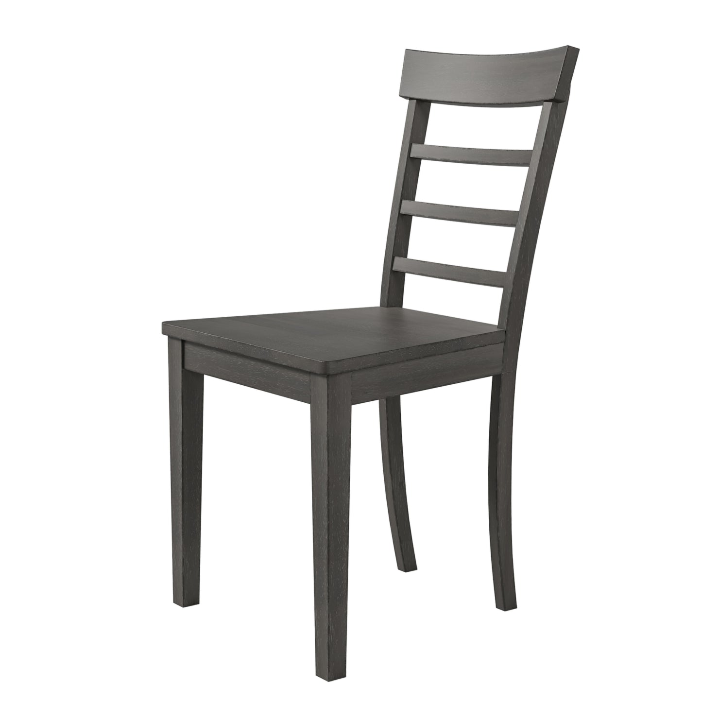 TOPMAX 5-piece square wooden pendant light expandable dining table set with 4 ladder back chairs Gray