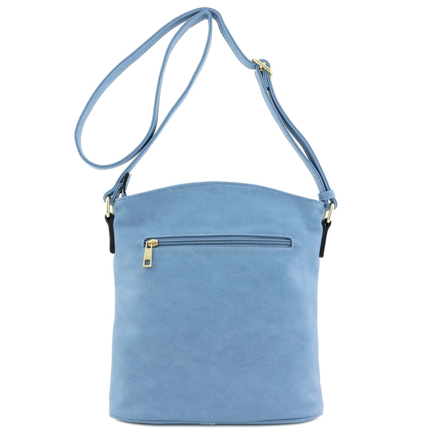 ALYSSA Triple Zip Pocket Large Crossbody Bag