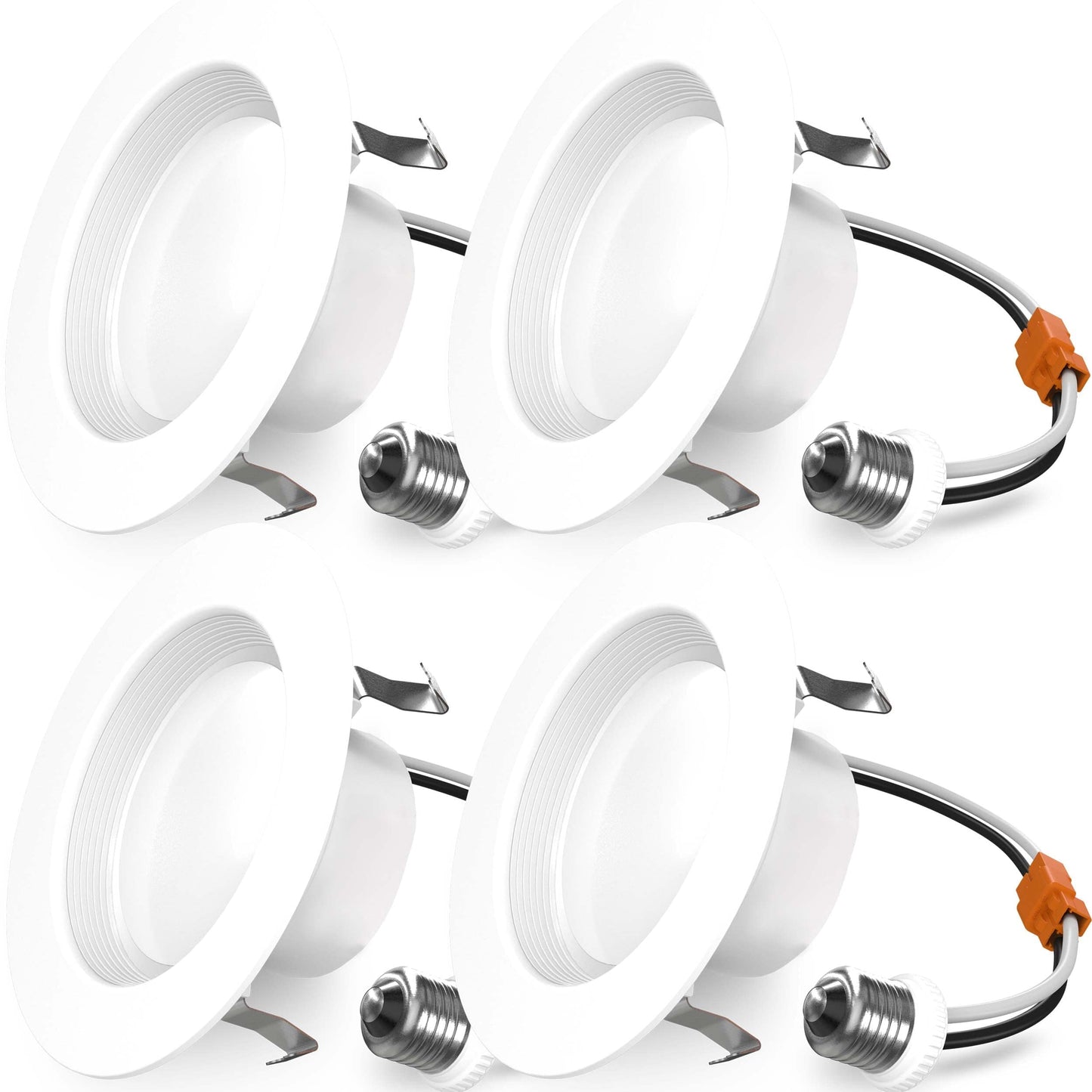 Sunco Recessed Lighting 6 Inch, Retrofit Can Lights, 965LM, 13W (75W Equivalent), Selectable CCT 2700K/3000K/3500K/4000K/5000K, Dimmable, Baffle Trim, Damp Rated UL 4 Pack