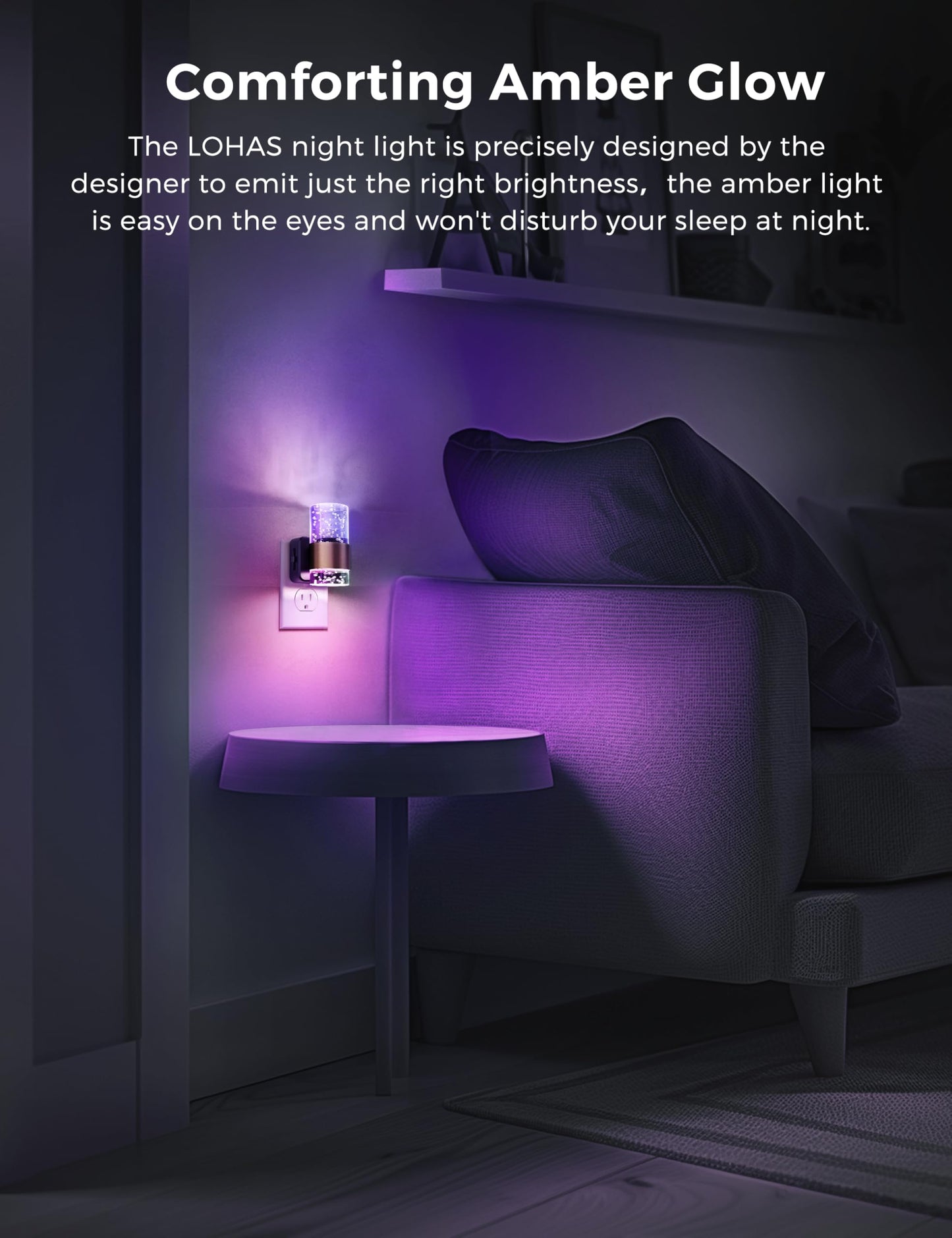 Night Lights Plug into Wall, Soft Light LED Night Light with Adjustable Brightness, Plug in Night Light with Auto Light Sensor, Wall Sconce-Style Design Night Light for Bathroom,Hallway, 2 Pack