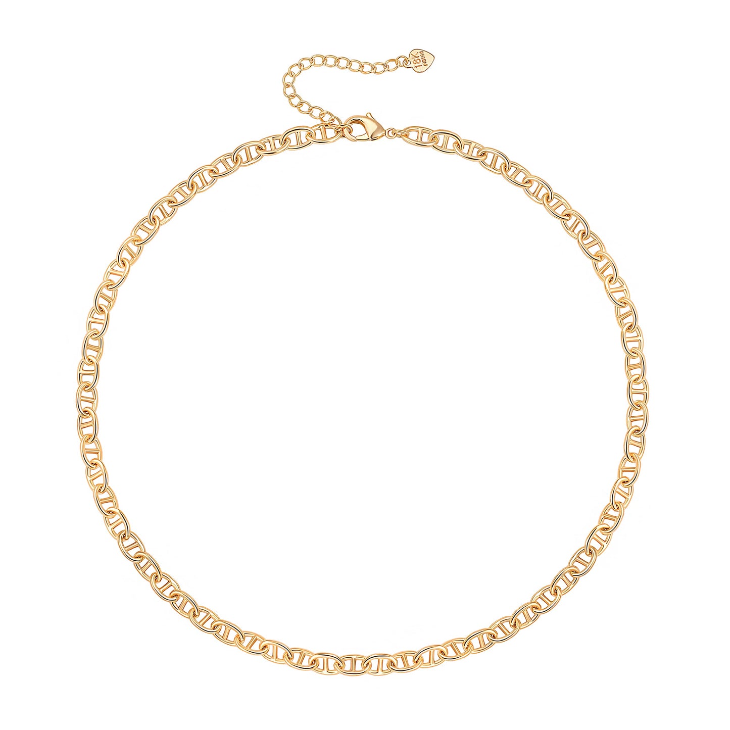 Aobei Pearl 18K Gold Paperclip Chain Choker Satellite Chain Biwa Pearl Pendant Necklace Dainty Jewelry for Women