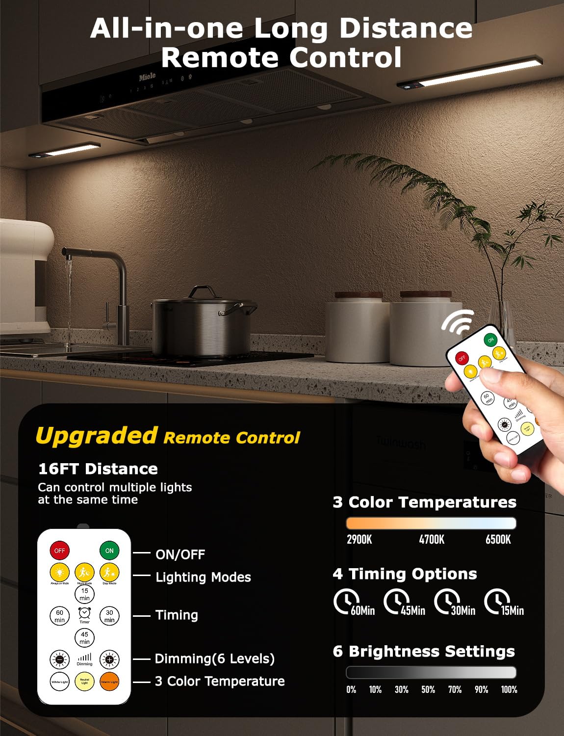 12" Thin Motion-Activated Under Cabinet Lighting, Aluminum Alloy Under Counter Lights for Kitchen, 3-Color-Temps Magnetic Closet Lights, Rechargeable Motion Sensor Light Indoor (4Pack, Silver)