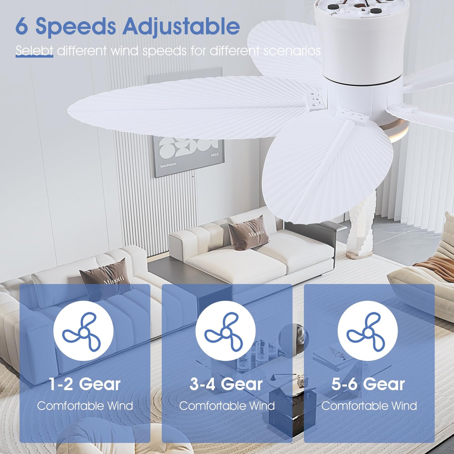 Ceiling Fans with Lights-36 Low Profile Ceiling Fan with Light and Remote/APP Control,Flush Mount,DC Reversible,LED Dimmable Blakc Ceiling Fans for Bedroom,Indoor/Outdoor Patio Use