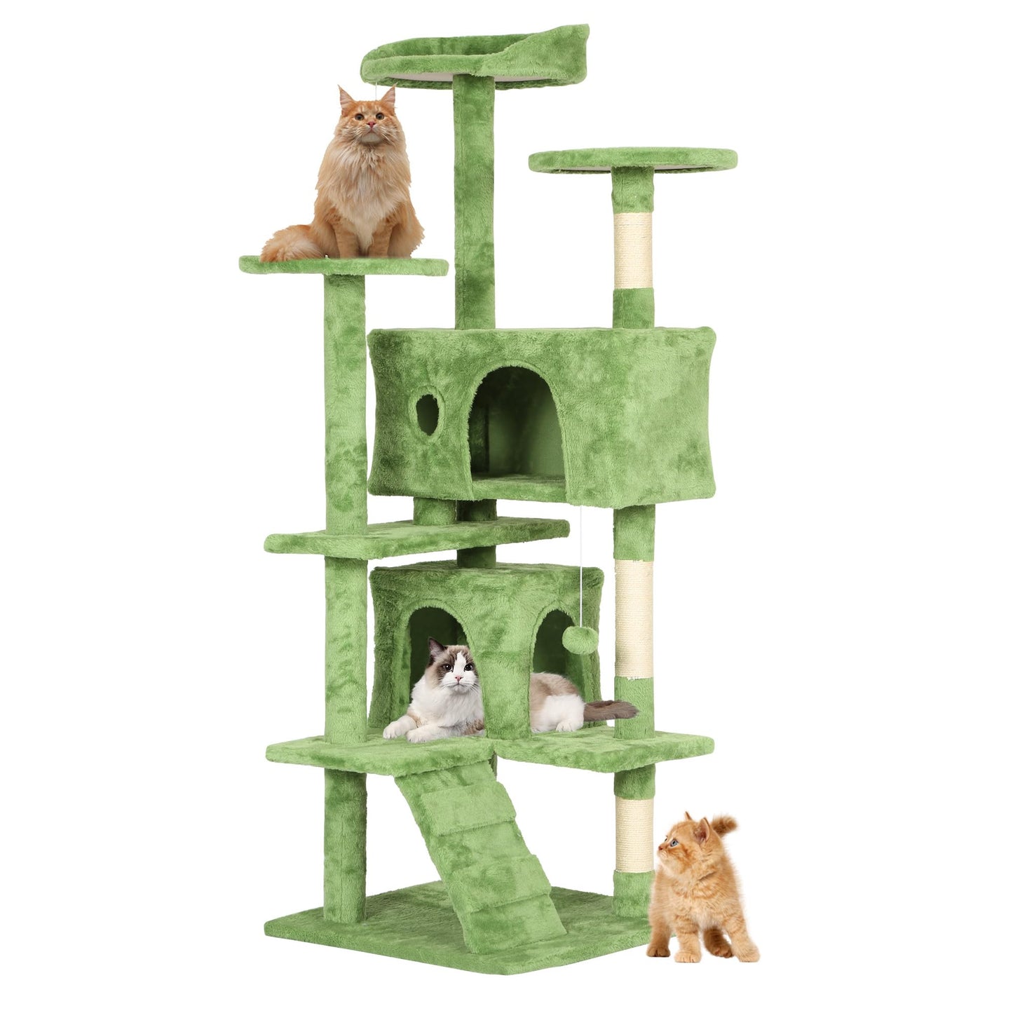 BestPet 54in Cat Tree Tower for Indoor Cats,Multi-Level Furniture Activity Center with Scratching Posts Stand House Condo Funny Toys Kittens Pet Play House,Dark Gray