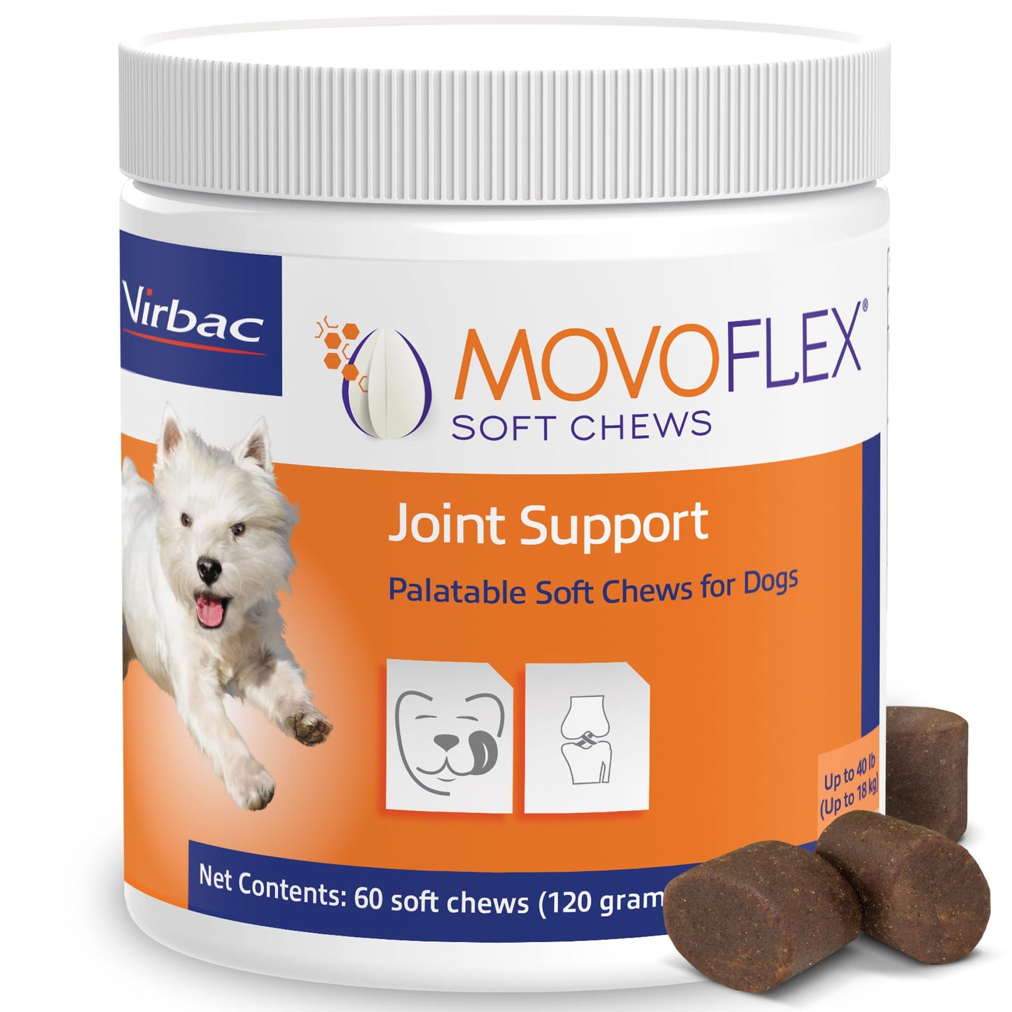 Advanced Soft Chews Hip Joint Support Supplement for Large Dogs- 60 Count by Virbac