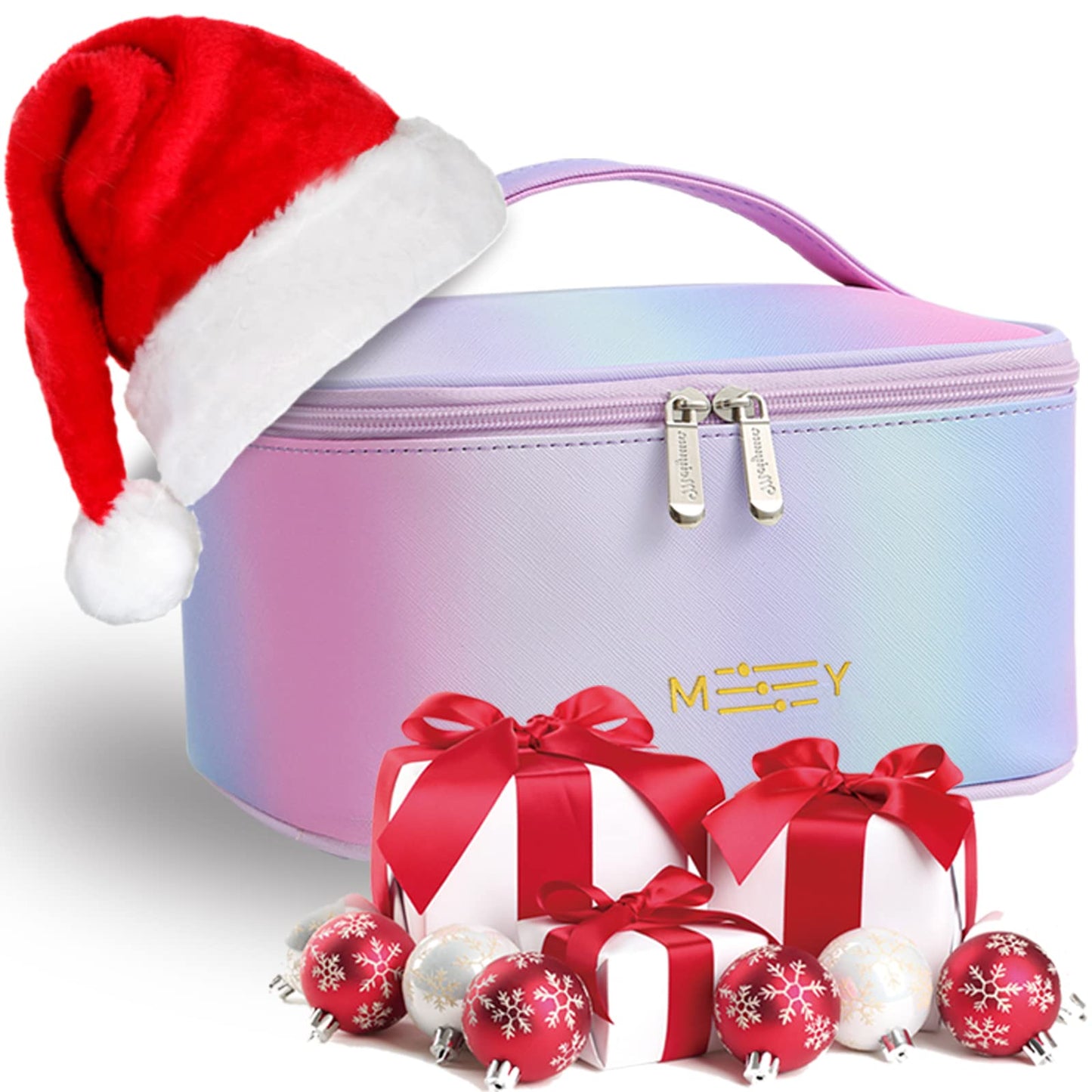 Meiyuuo Cute Makeup Bag Small Cosmetic Bags for Women Girls Gift for Teens Medium Pouch for Purse Essentials Toiletry Zip Pouch PU Waterproof Organizer Case (Cow Print)