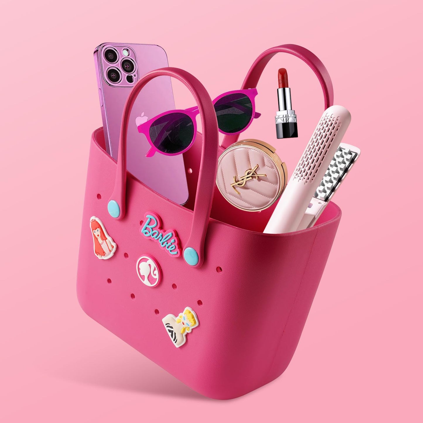 MINISO Barbie Lunch Bag For Women Lunch Tote Bag Cute With Handle Bento Bags Barbie Daylight Shiny Series