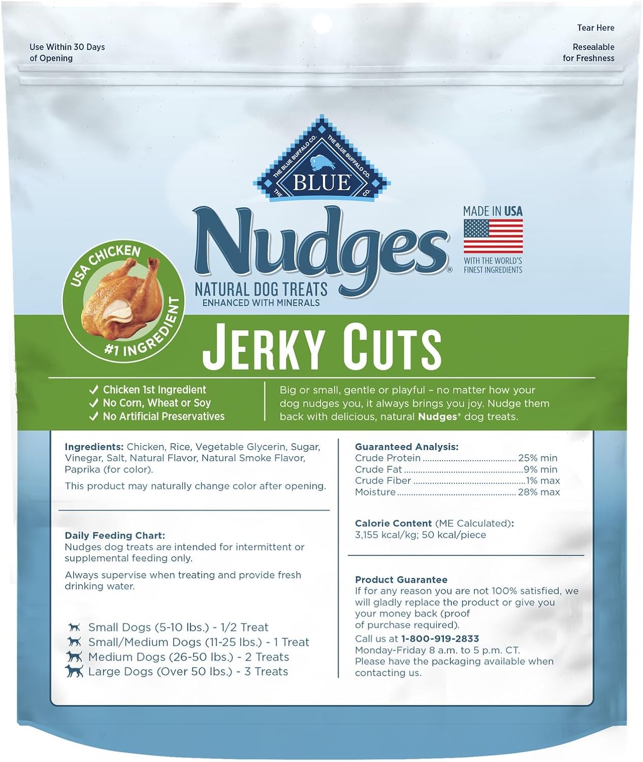 Blue Buffalo Nudges Jerky Cuts Natural Dog Treats Chicken